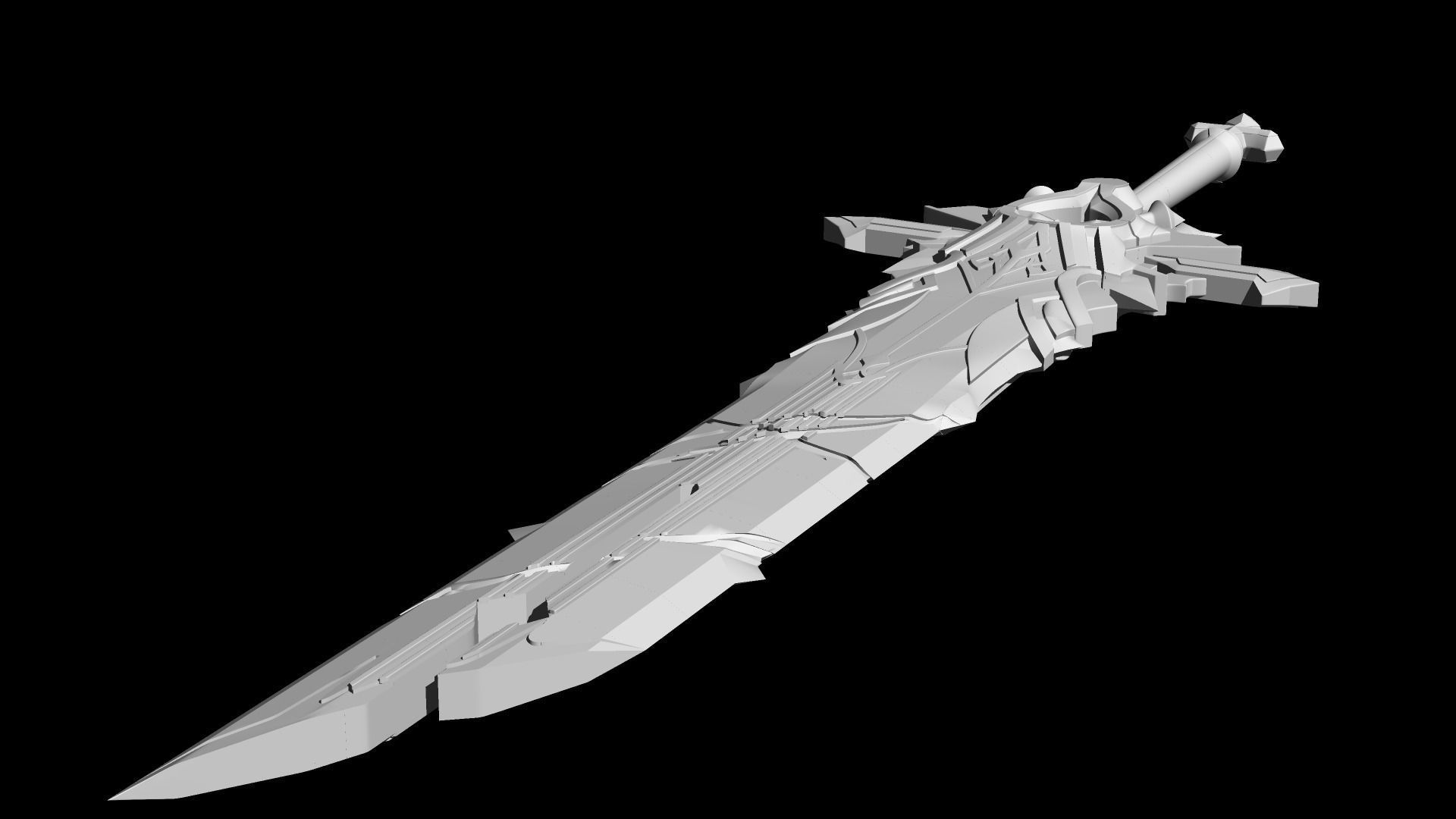 Genshin Impact Claimore Wolfs Gravestone 3D print model_6