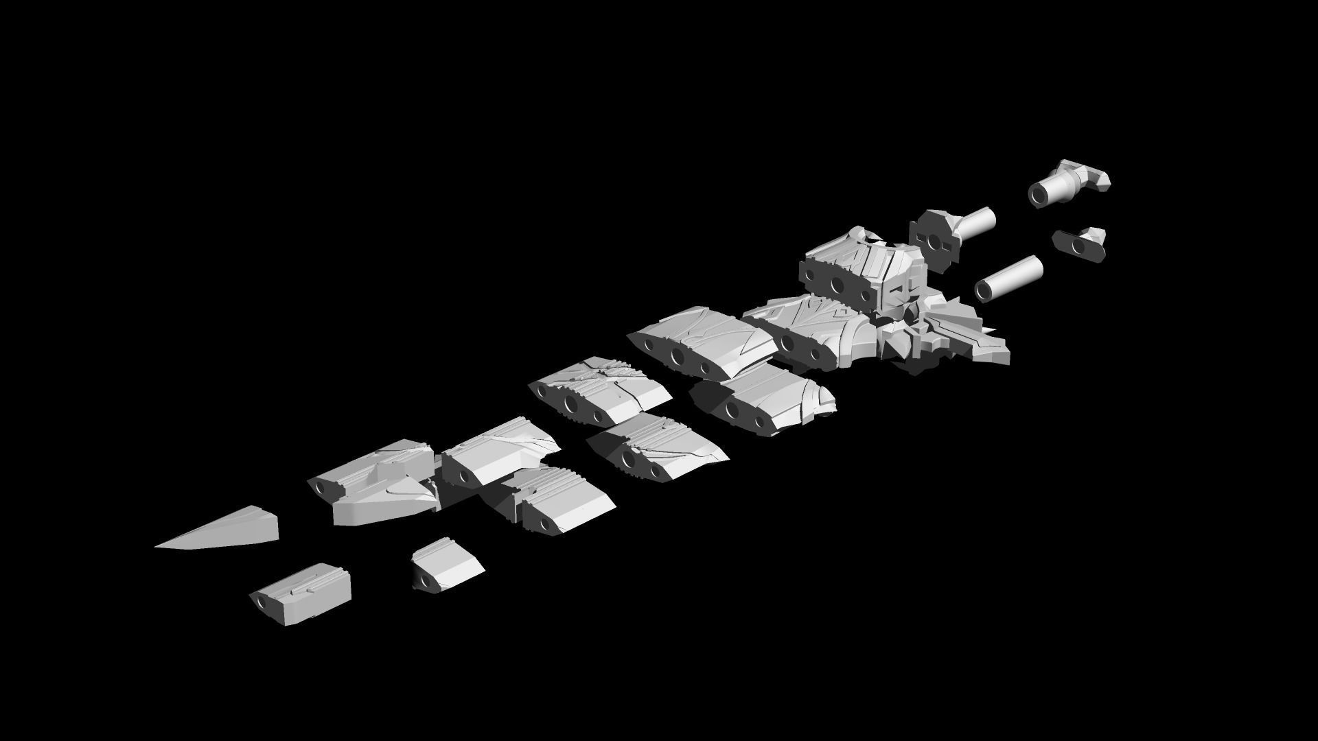 Genshin Impact Claimore Wolfs Gravestone 3D print model_7