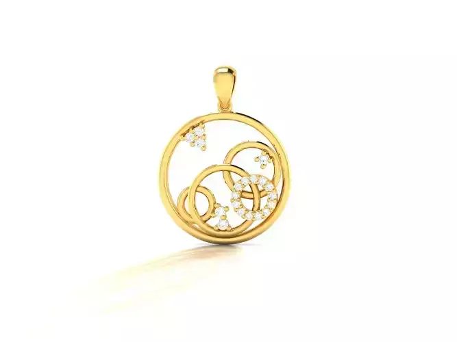 Pendant-1165 gold pendant with diamonds