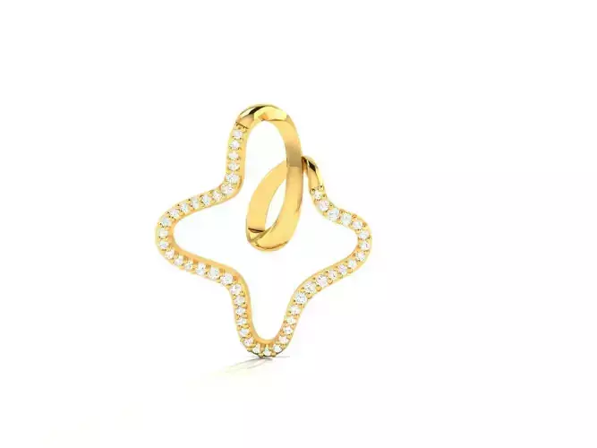 Pendant-1157 gold plated diamond hoop earring