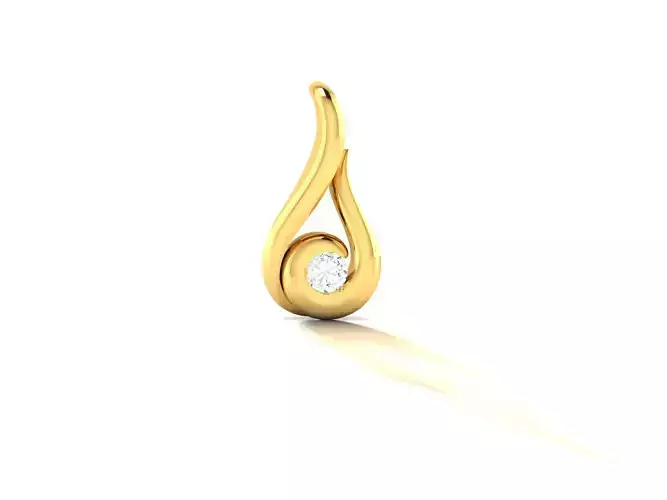 Pendant-1124 gold pendant with diamond