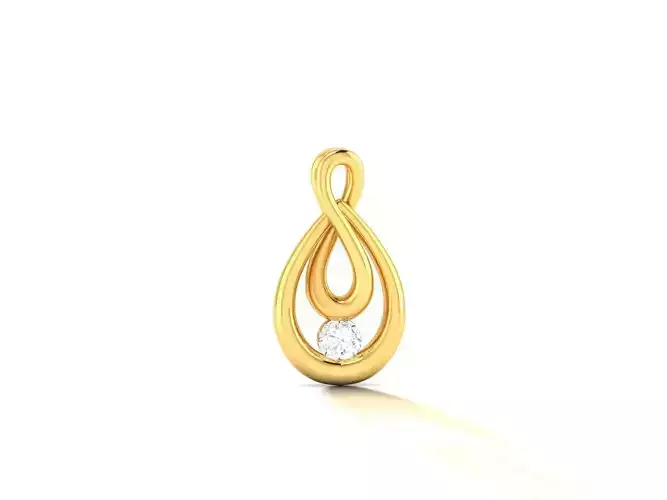 Pendant-1122 infinity pendant with diamond