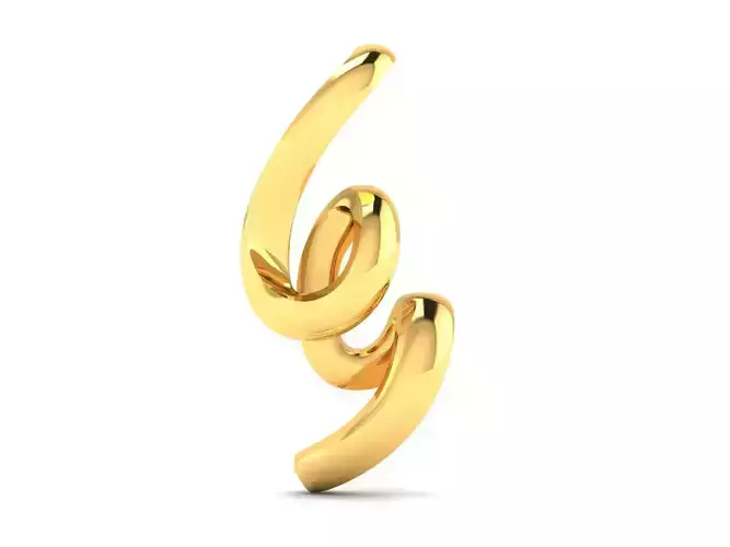 Pendant-1050 gold letter g pendant 3D print model