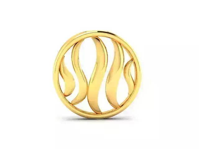 Pendant-1033 circular pendant gold