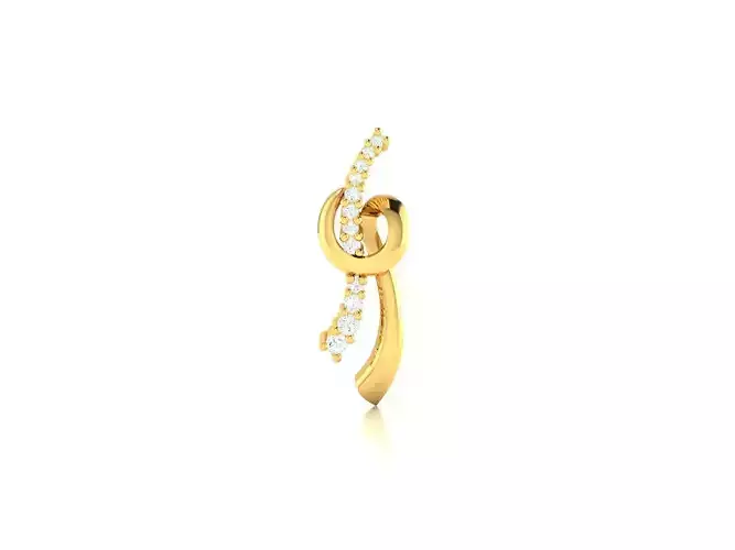 Pendant-789 diamond earring gold