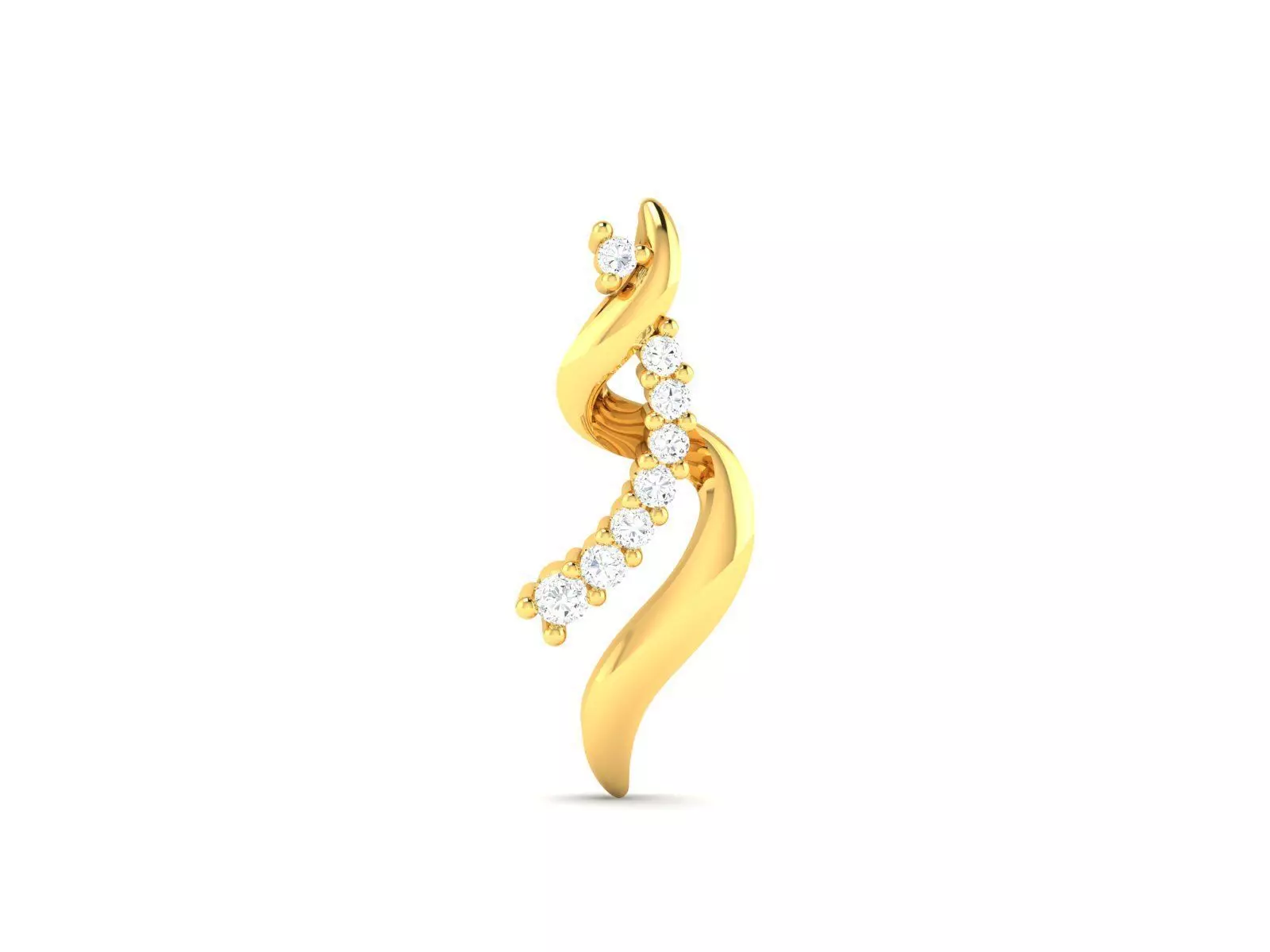 Pendant-791 diamond pendant gold 3D print model_0