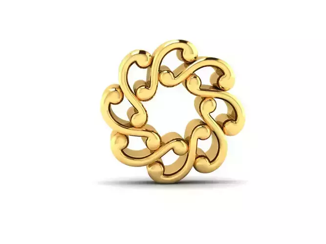 Pendant-785 gold ring with intricate design