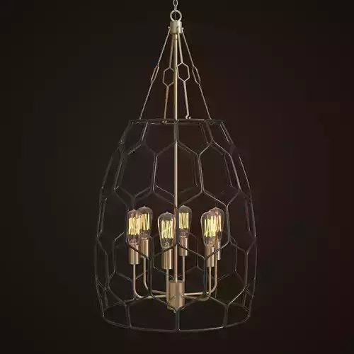 Uttermost Halstead 6 Light Farmhouse Pendant