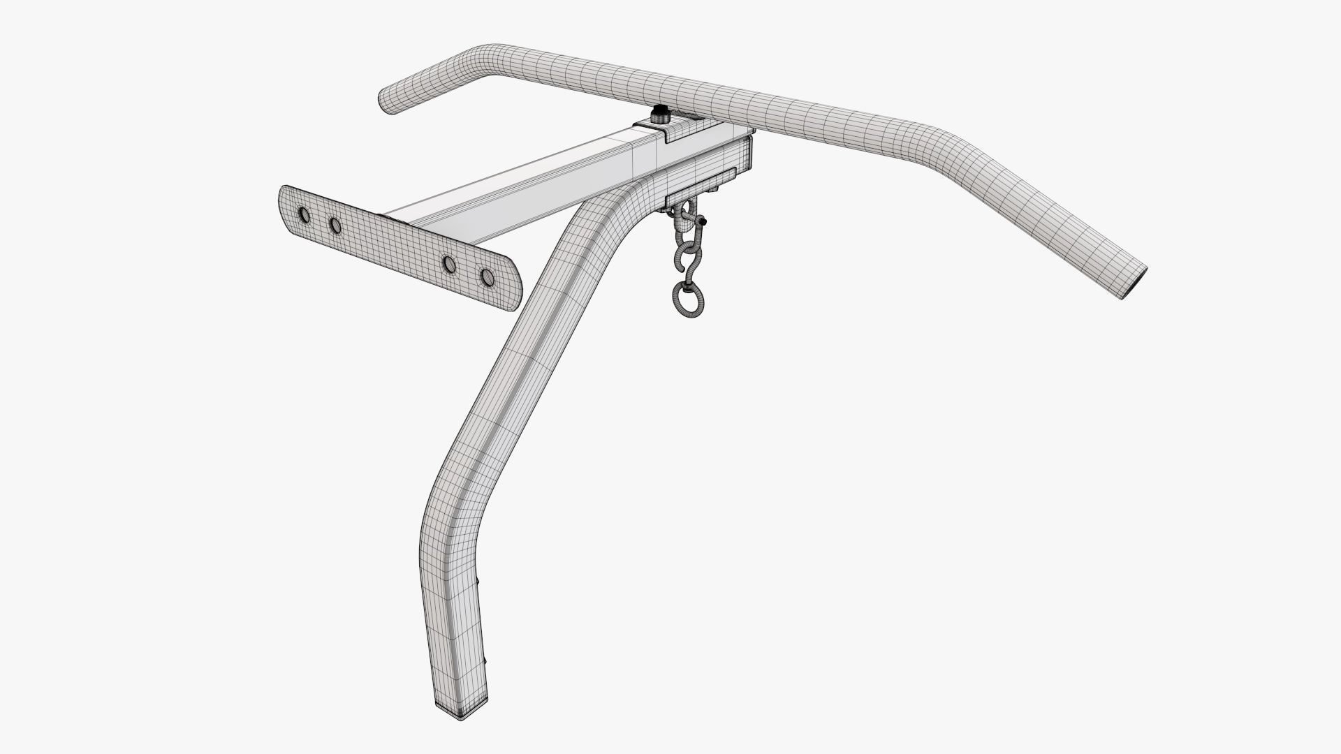 Fitness pull-up bar 01 3D model_8