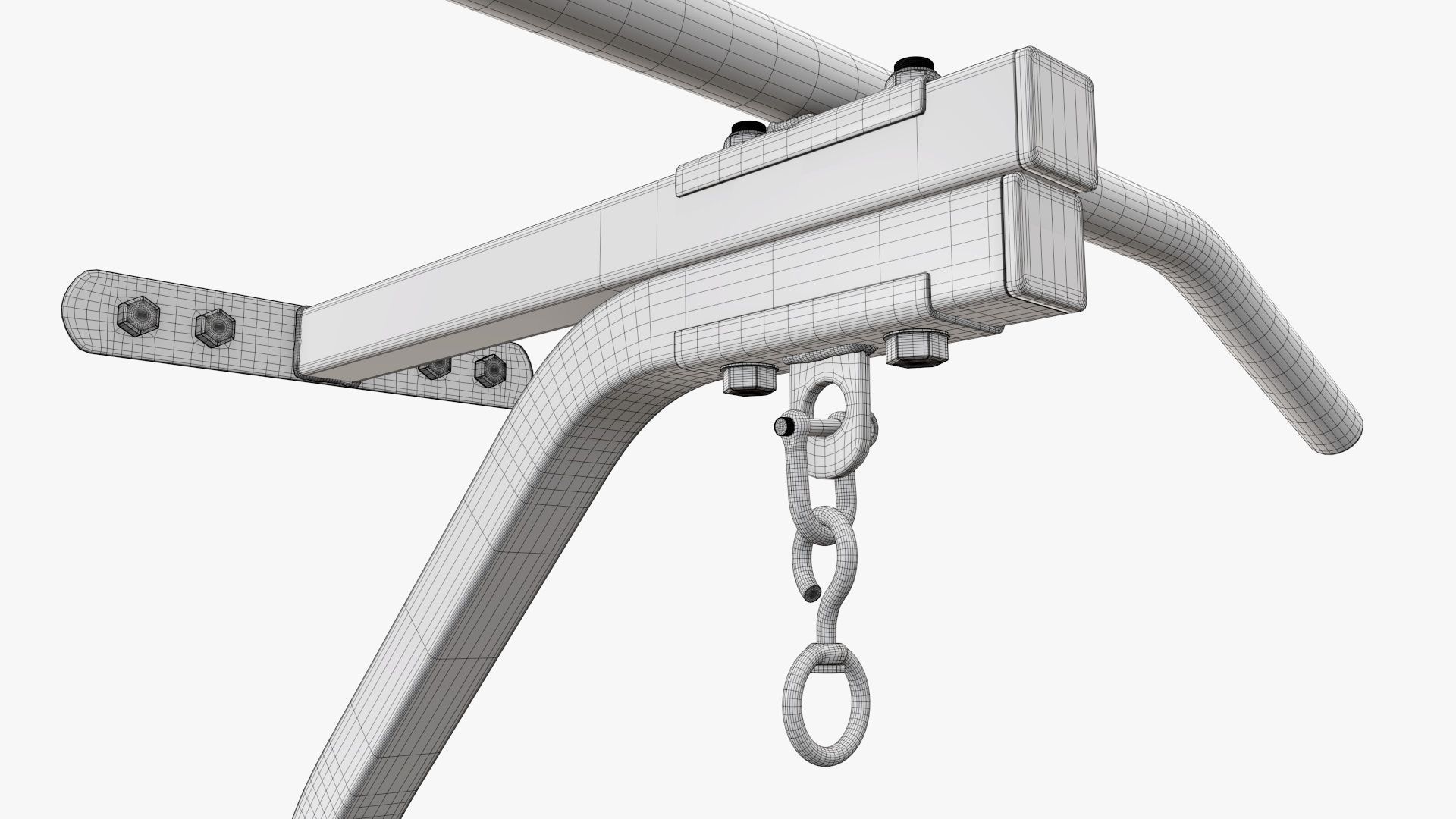 Fitness pull-up bar 01 3D model_9