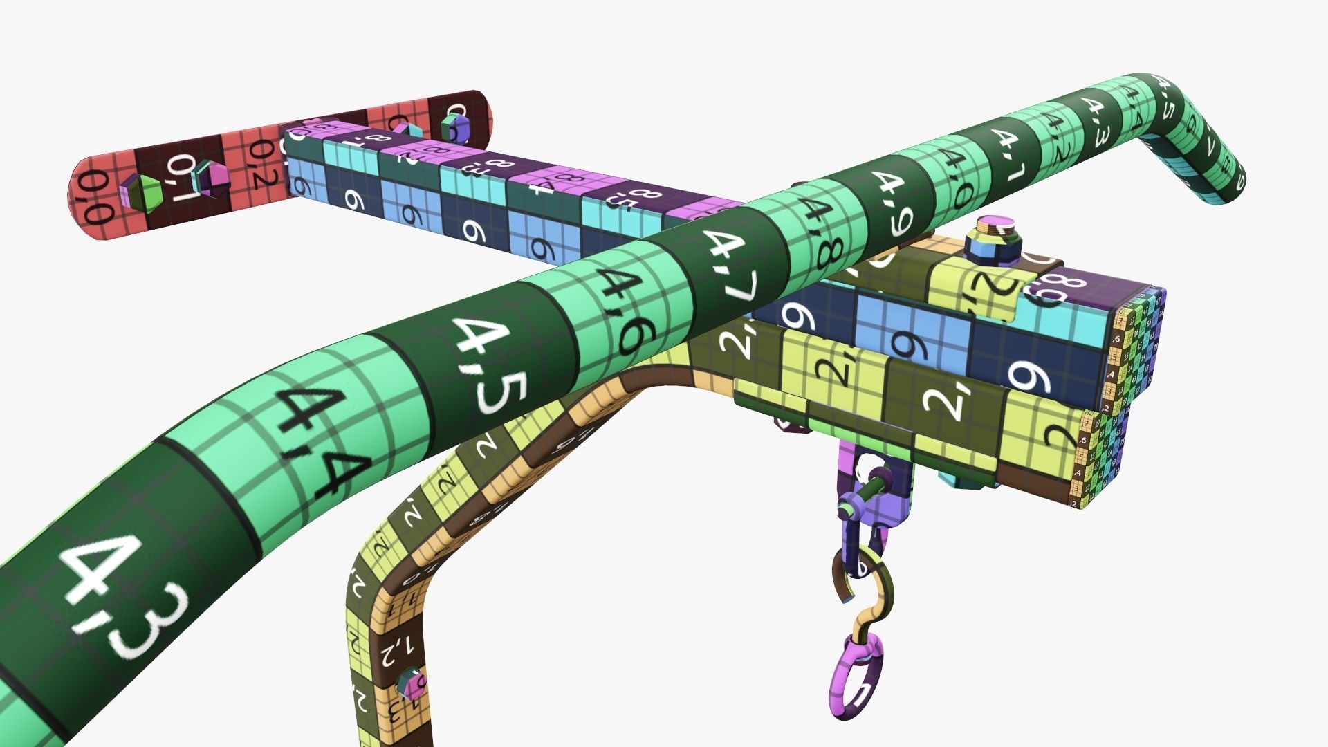 Fitness pull-up bar 01 3D model_20