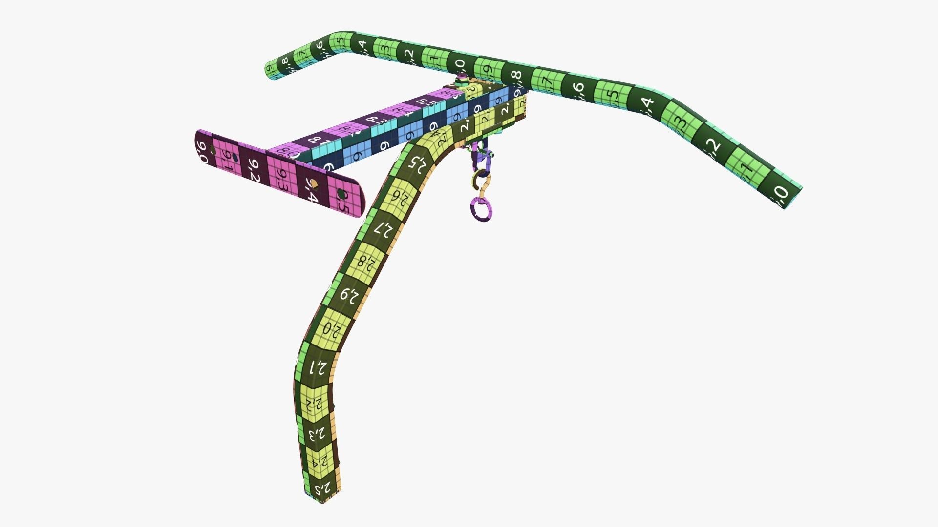 Fitness pull-up bar 01 3D model_15