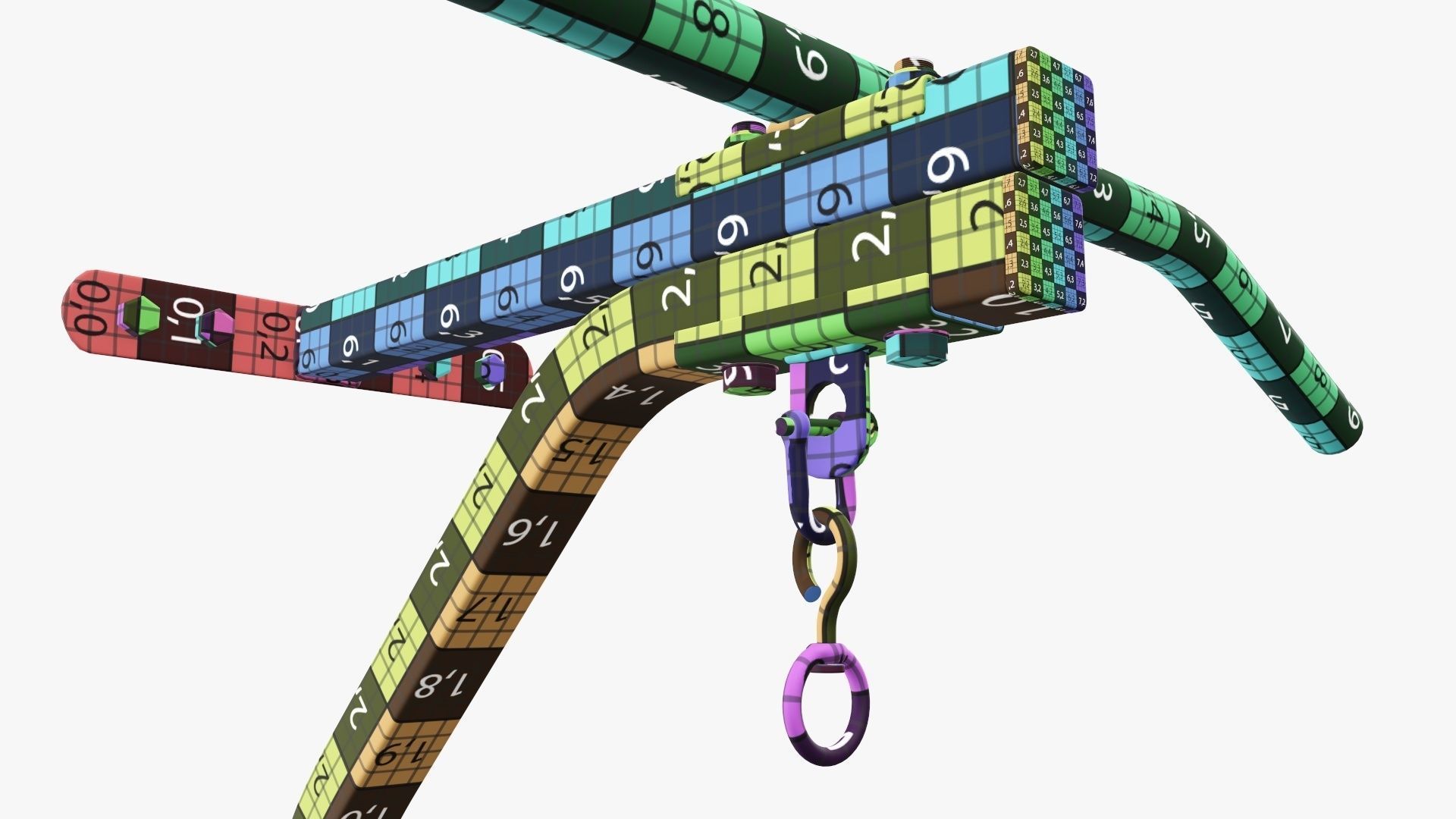 Fitness pull-up bar 01 3D model_16