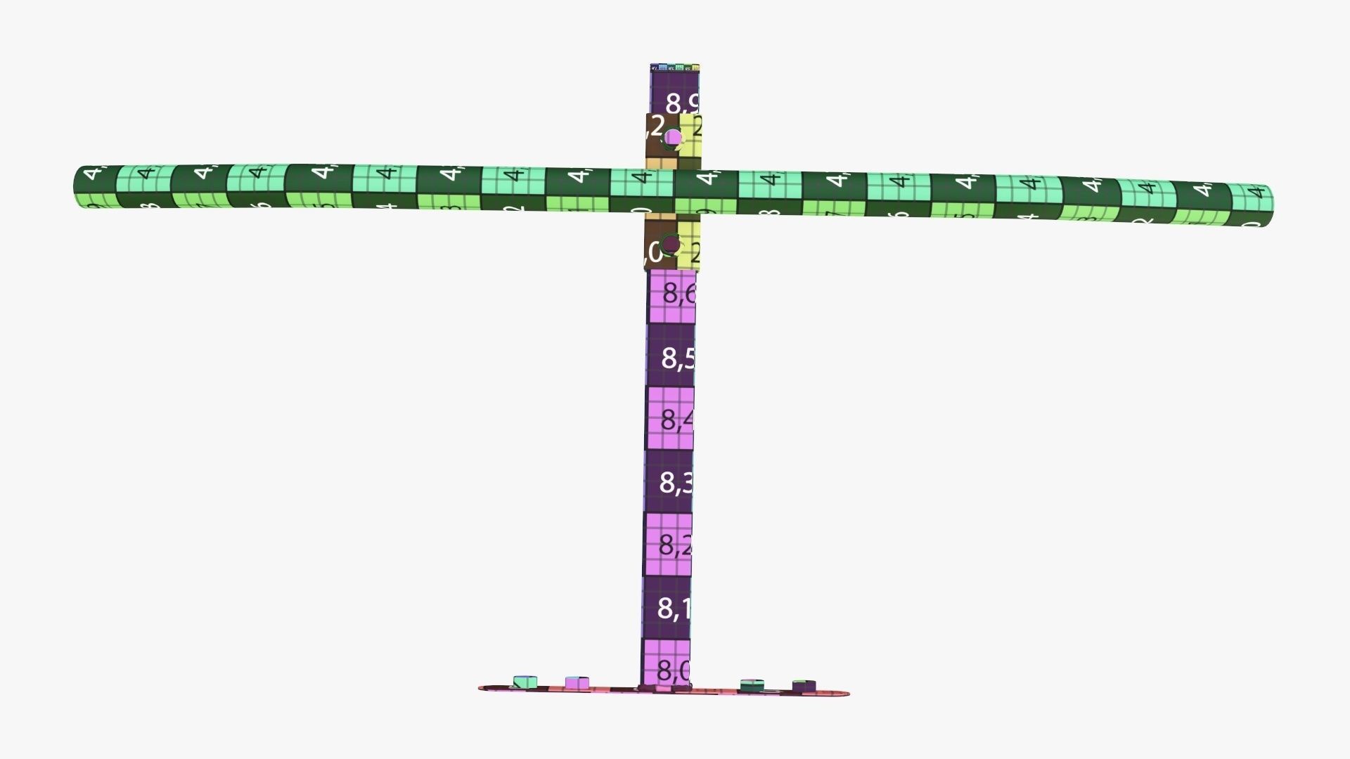 Fitness pull-up bar 01 3D model_19