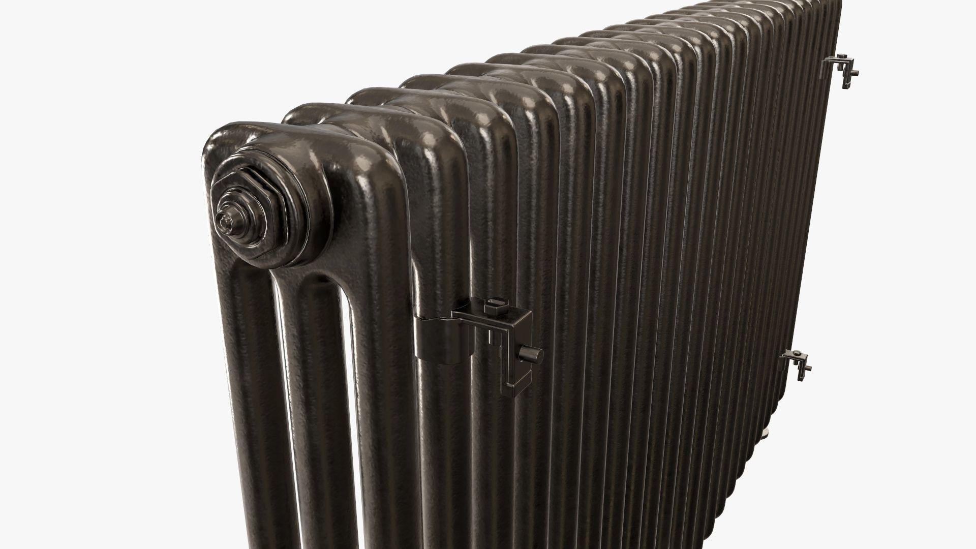 Column bare radiator horizontal 01 3D model_4