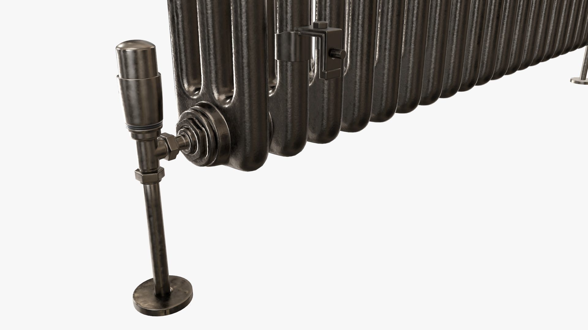 Column bare radiator horizontal 01 3D model_2