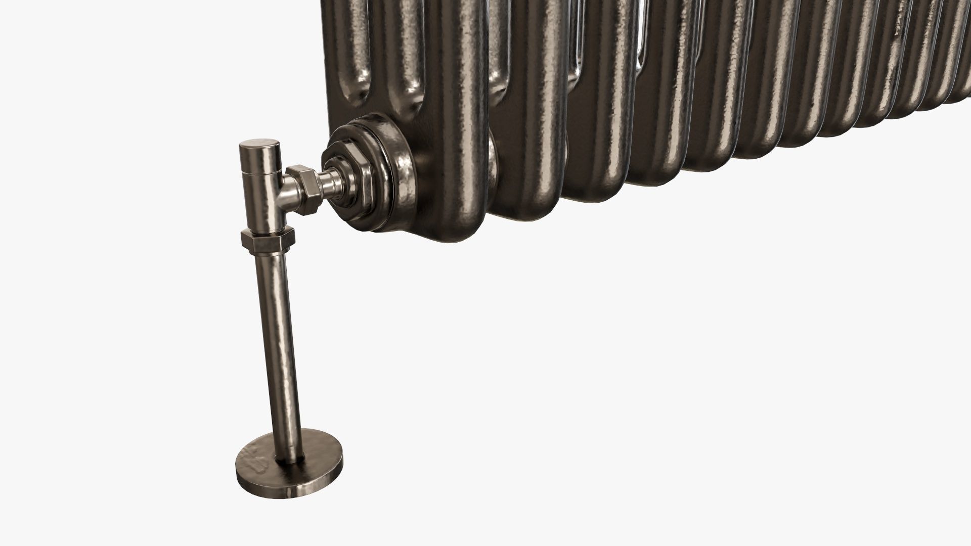 Column bare radiator horizontal 01 3D model_5