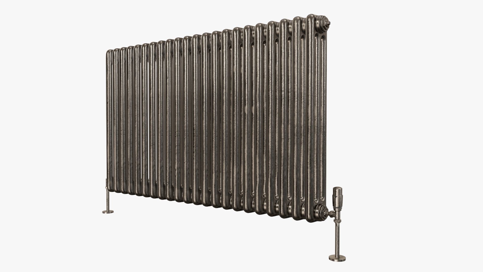 Column bare radiator horizontal 01 3D model_1