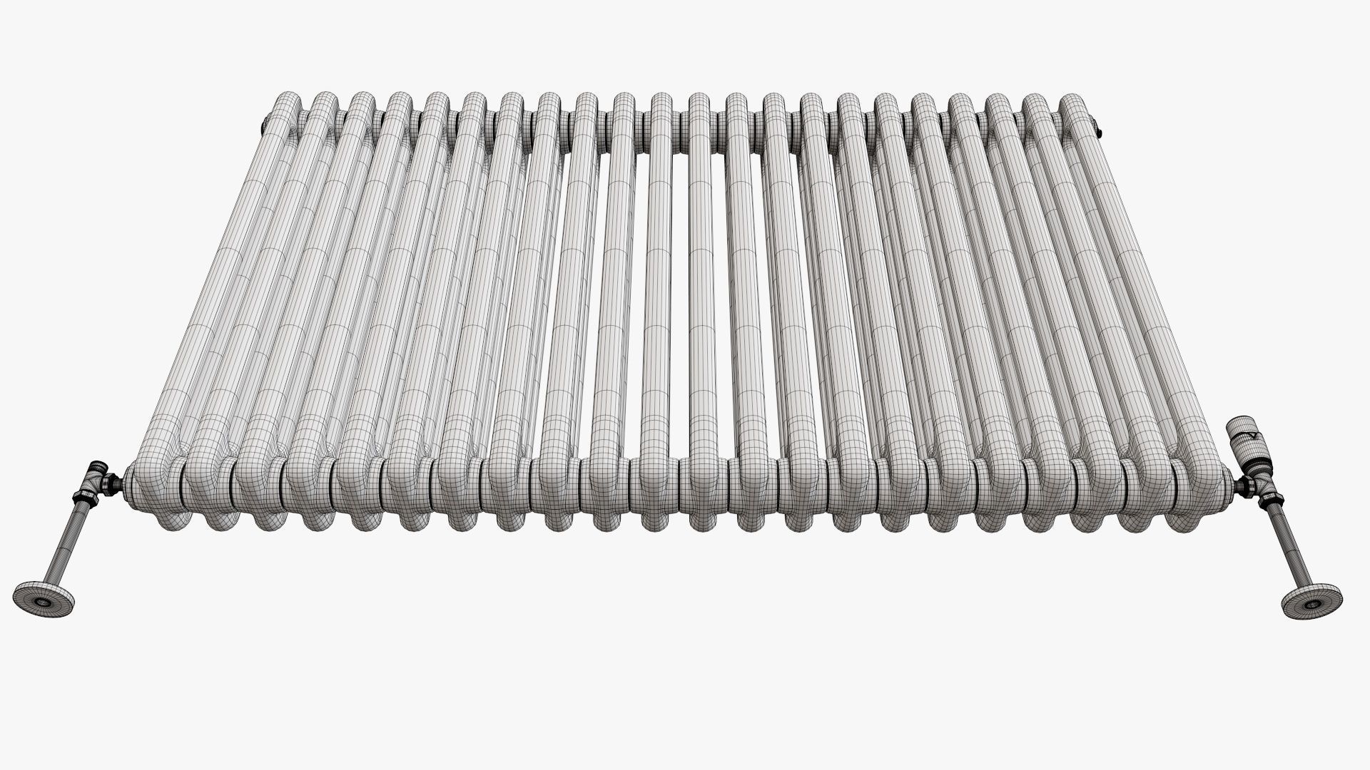 Column bare radiator horizontal 01 3D model_18
