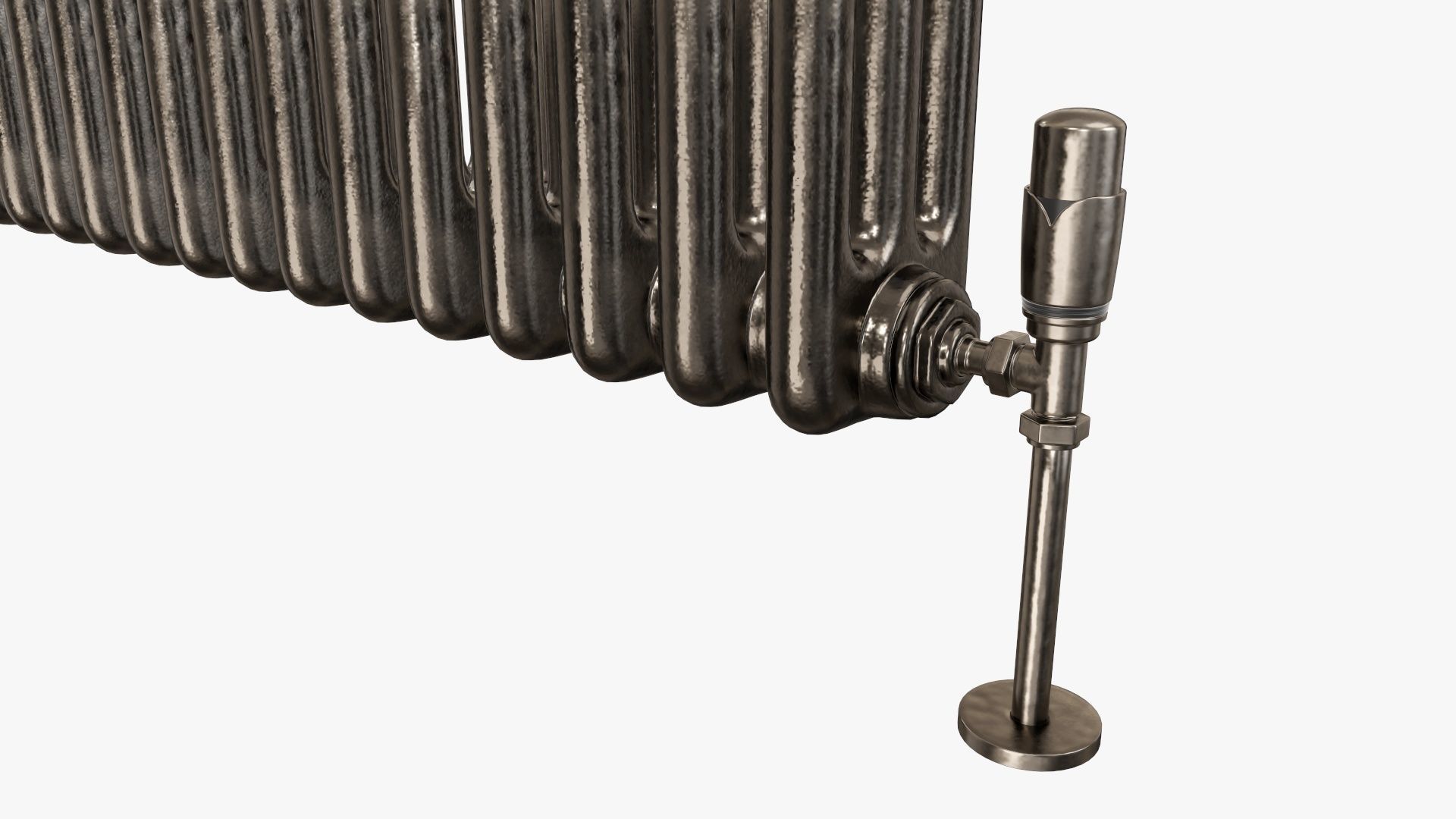 Column bare radiator horizontal 01 3D model_3