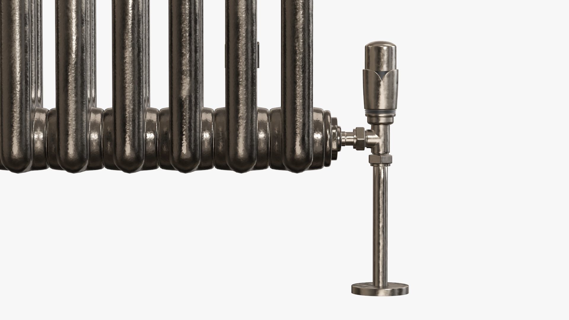 Column bare radiator horizontal 01 3D model_7