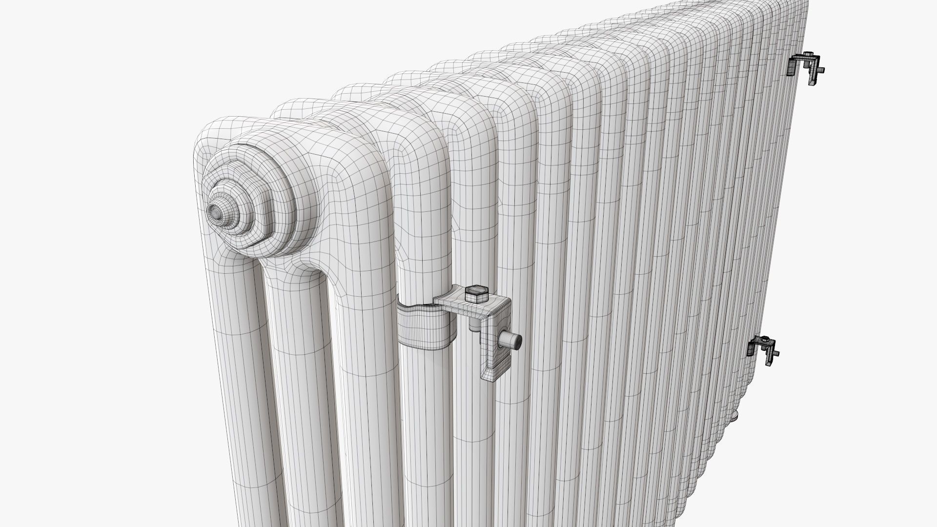 Column bare radiator horizontal 01 3D model_14