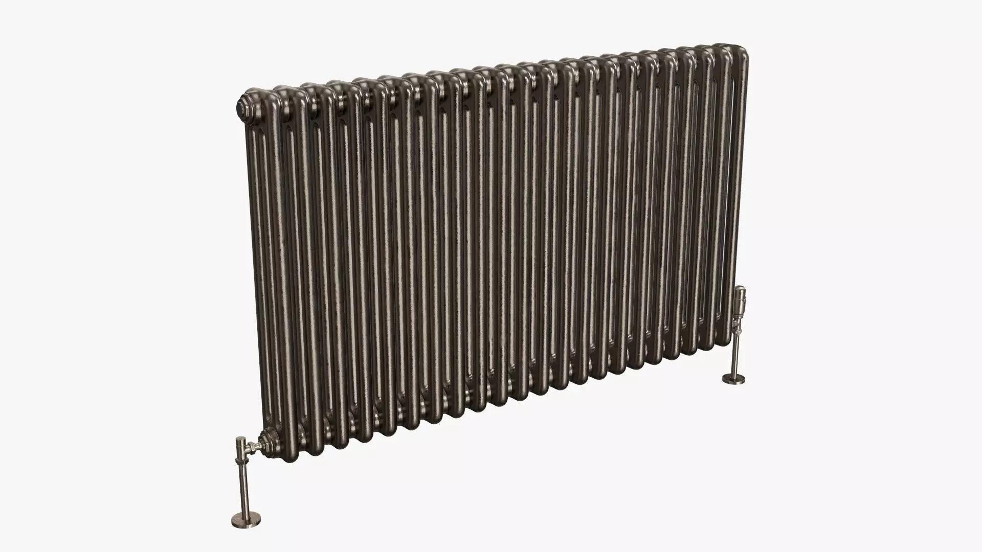 Column bare radiator horizontal 01 3D model_0