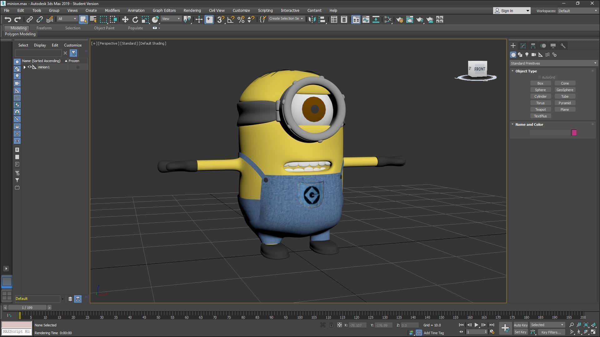 Minion 3D model Free low-poly 3D model_7