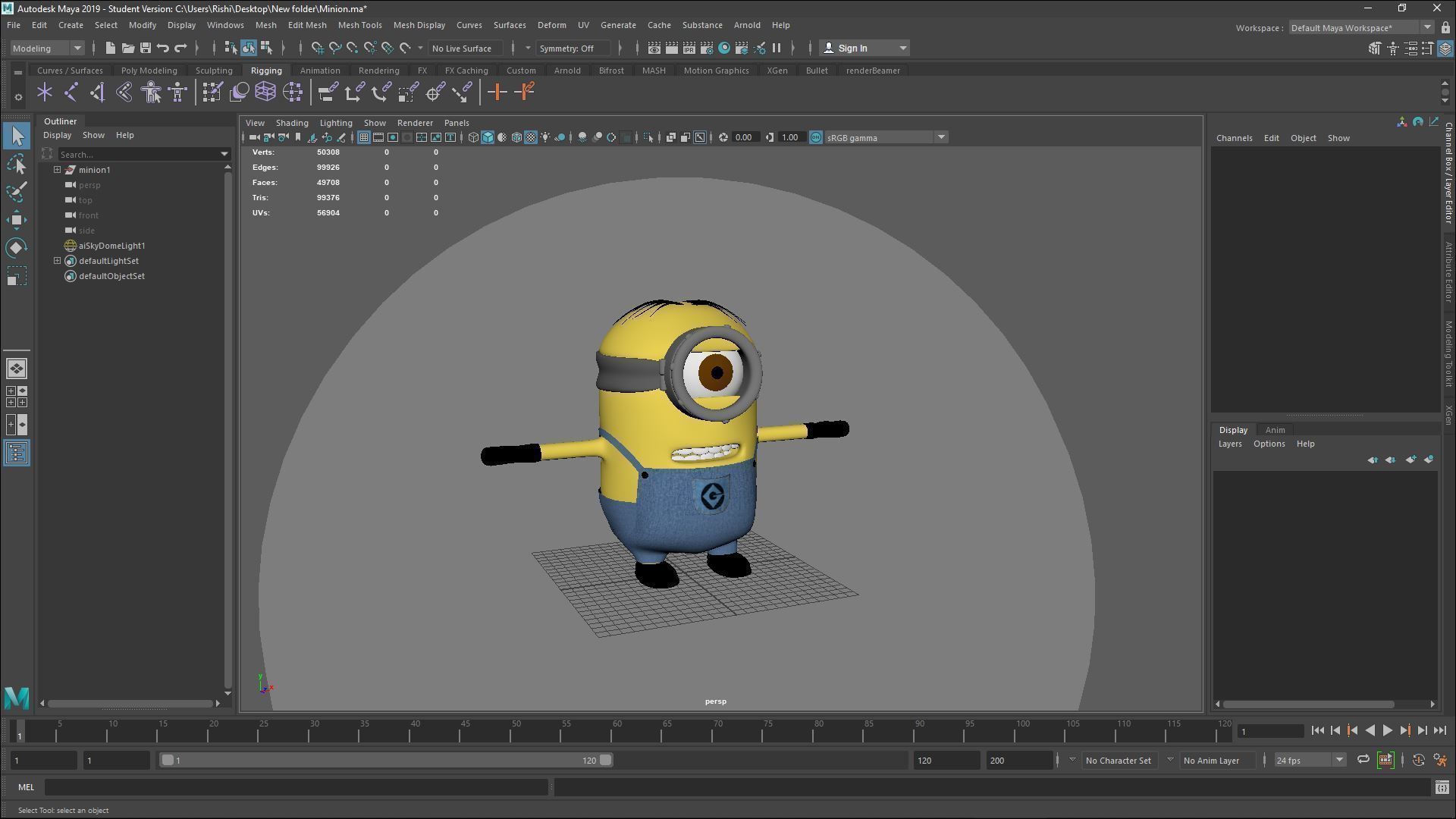 Minion 3D model Free low-poly 3D model_8