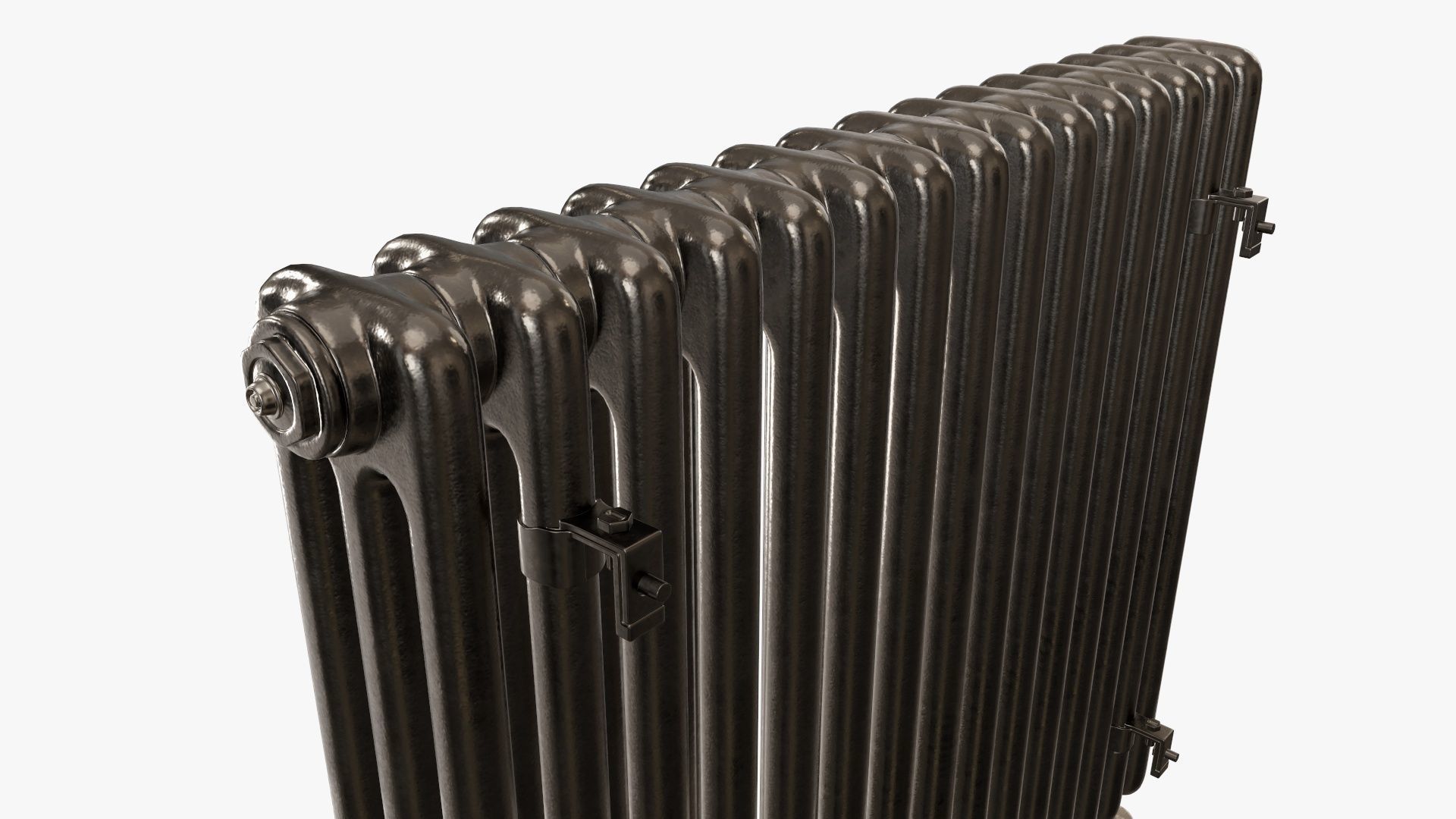 Column bare radiator horizontal 02 3D model_4