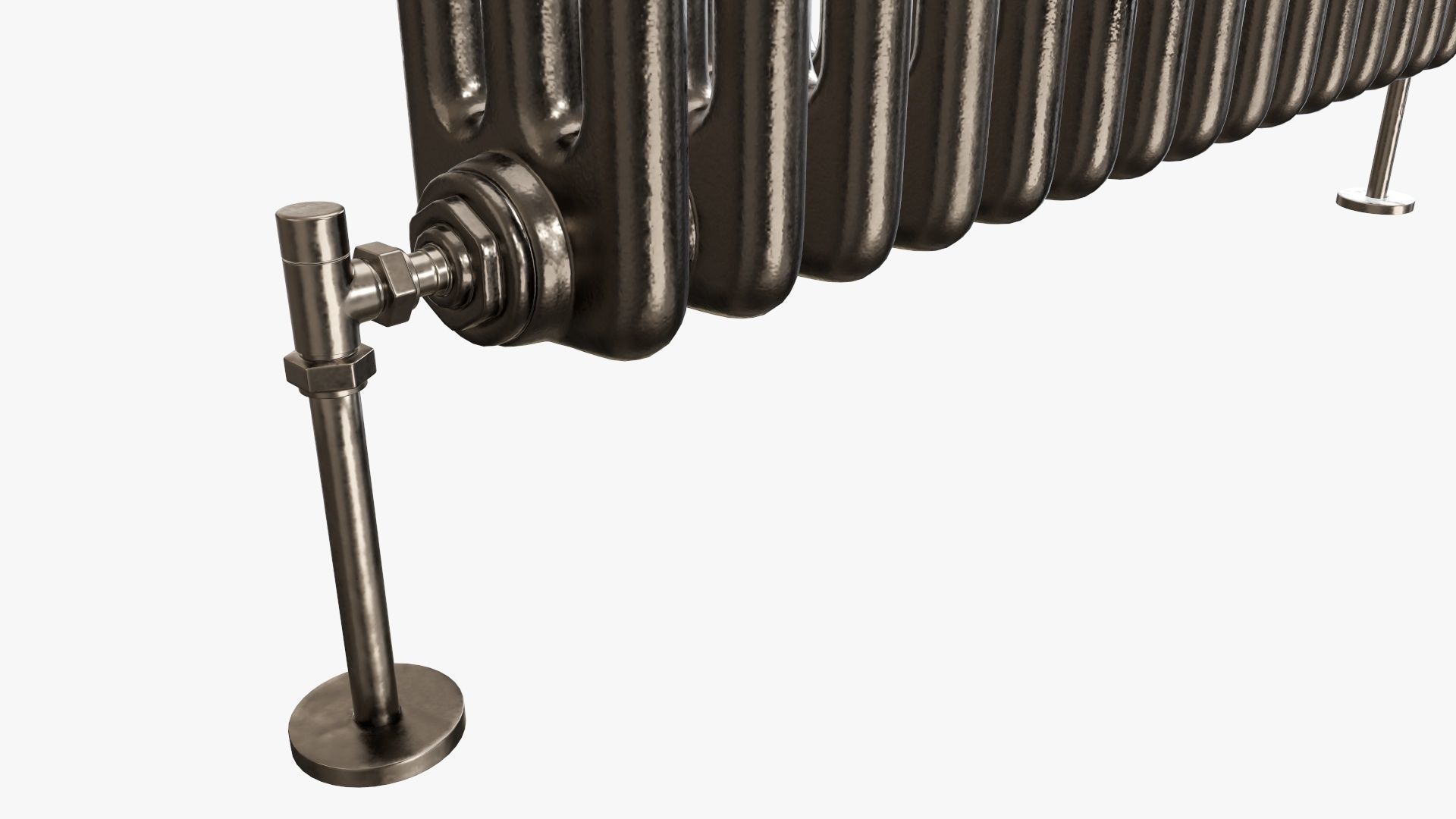 Column bare radiator horizontal 02 3D model_5