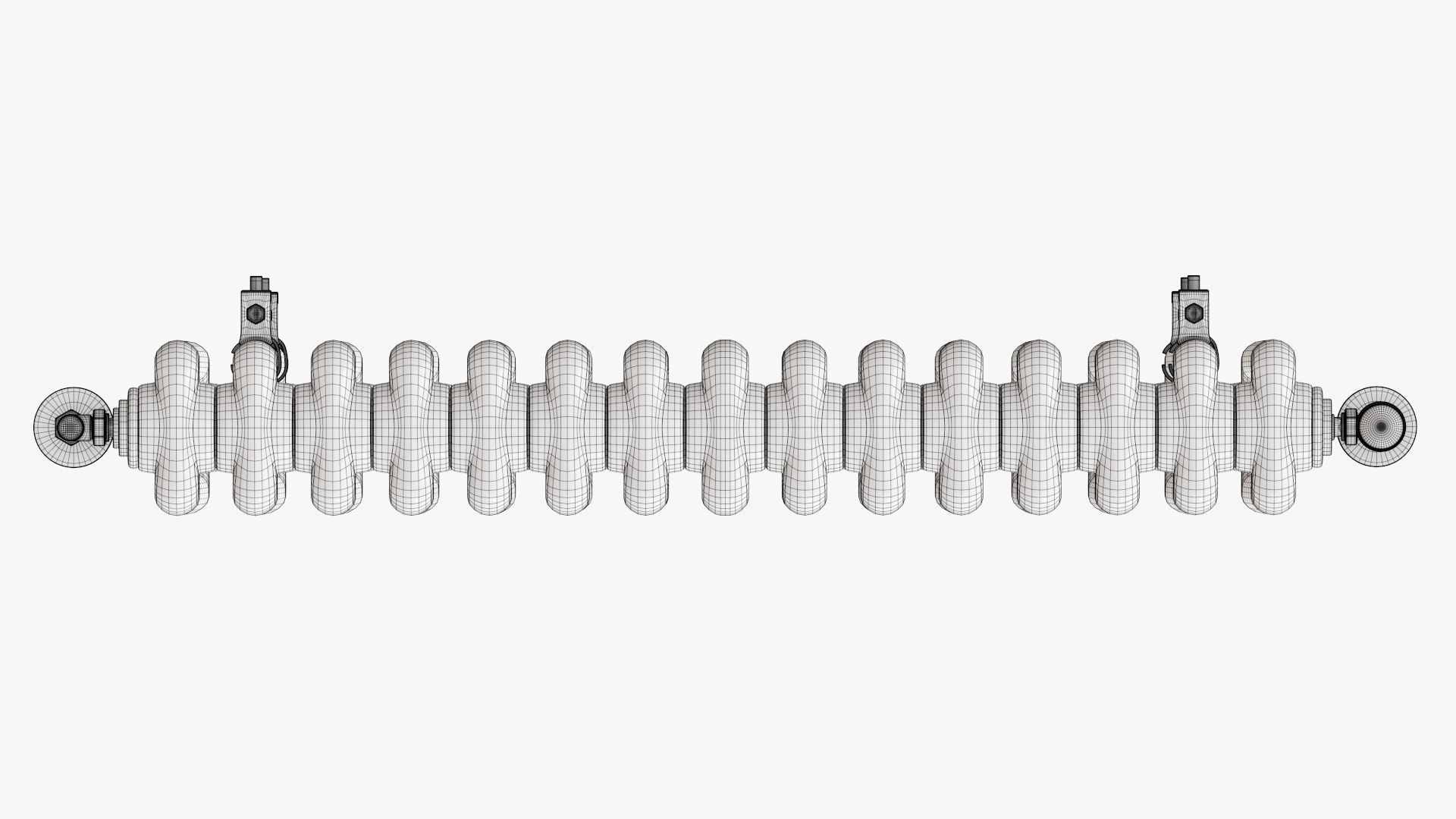 Column bare radiator horizontal 02 3D model_17