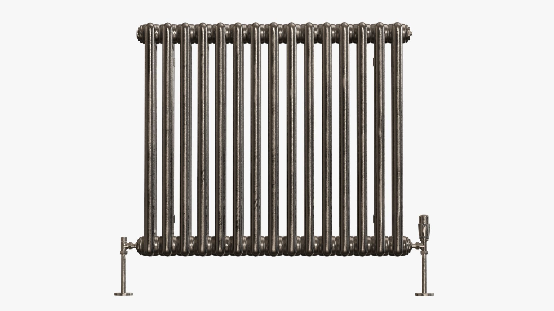 Column bare radiator horizontal 02 3D model_6
