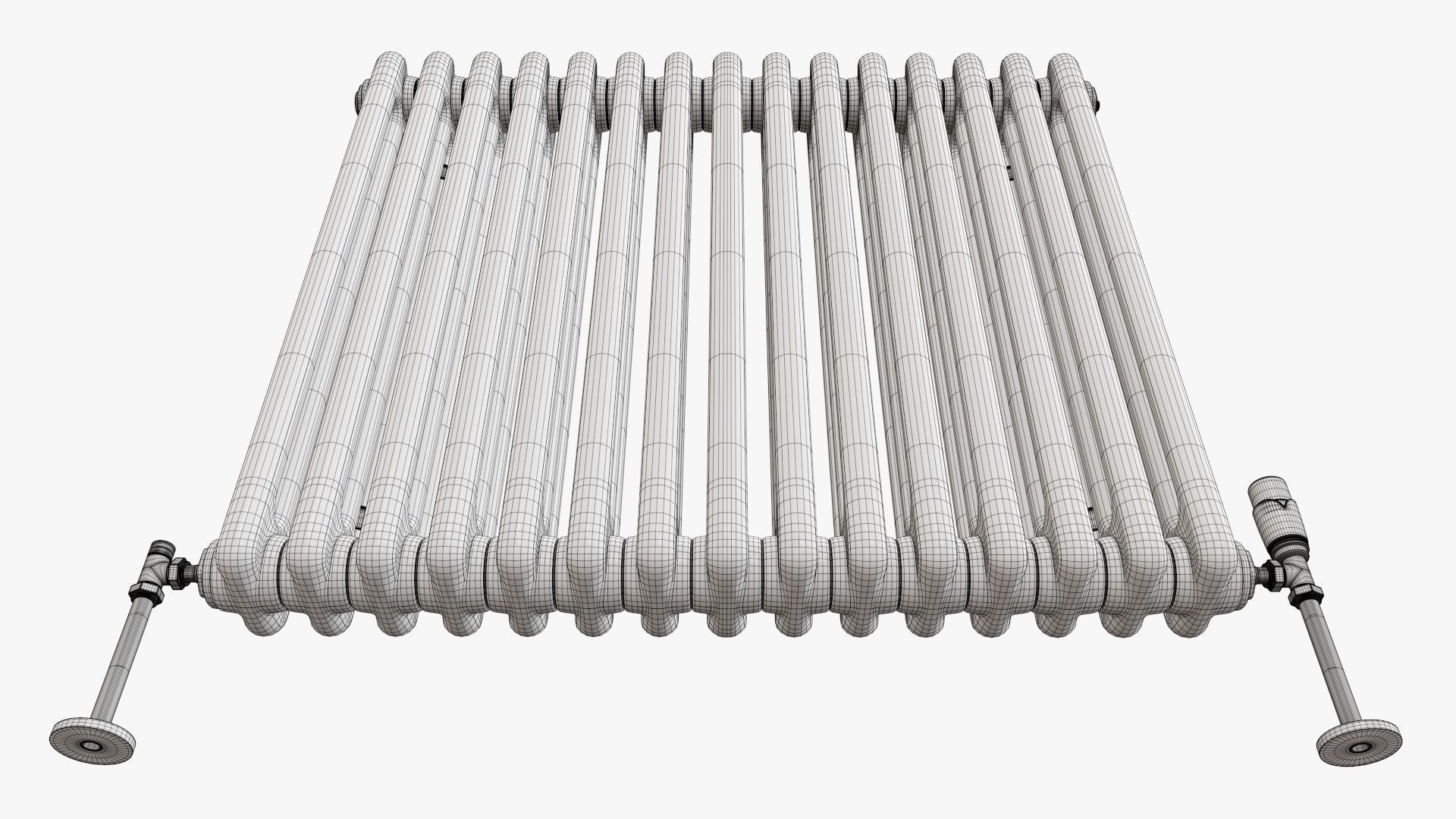 Column bare radiator horizontal 02 3D model_18