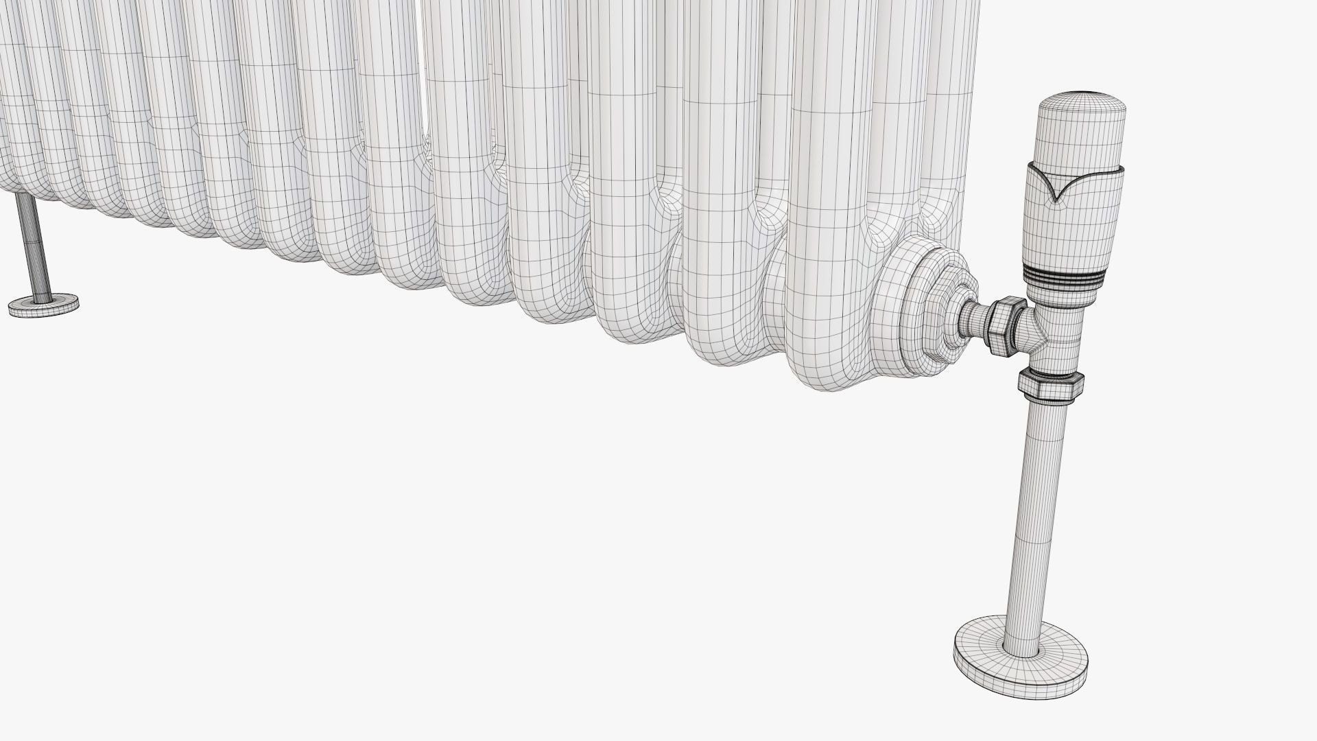 Column bare radiator horizontal 02 3D model_13