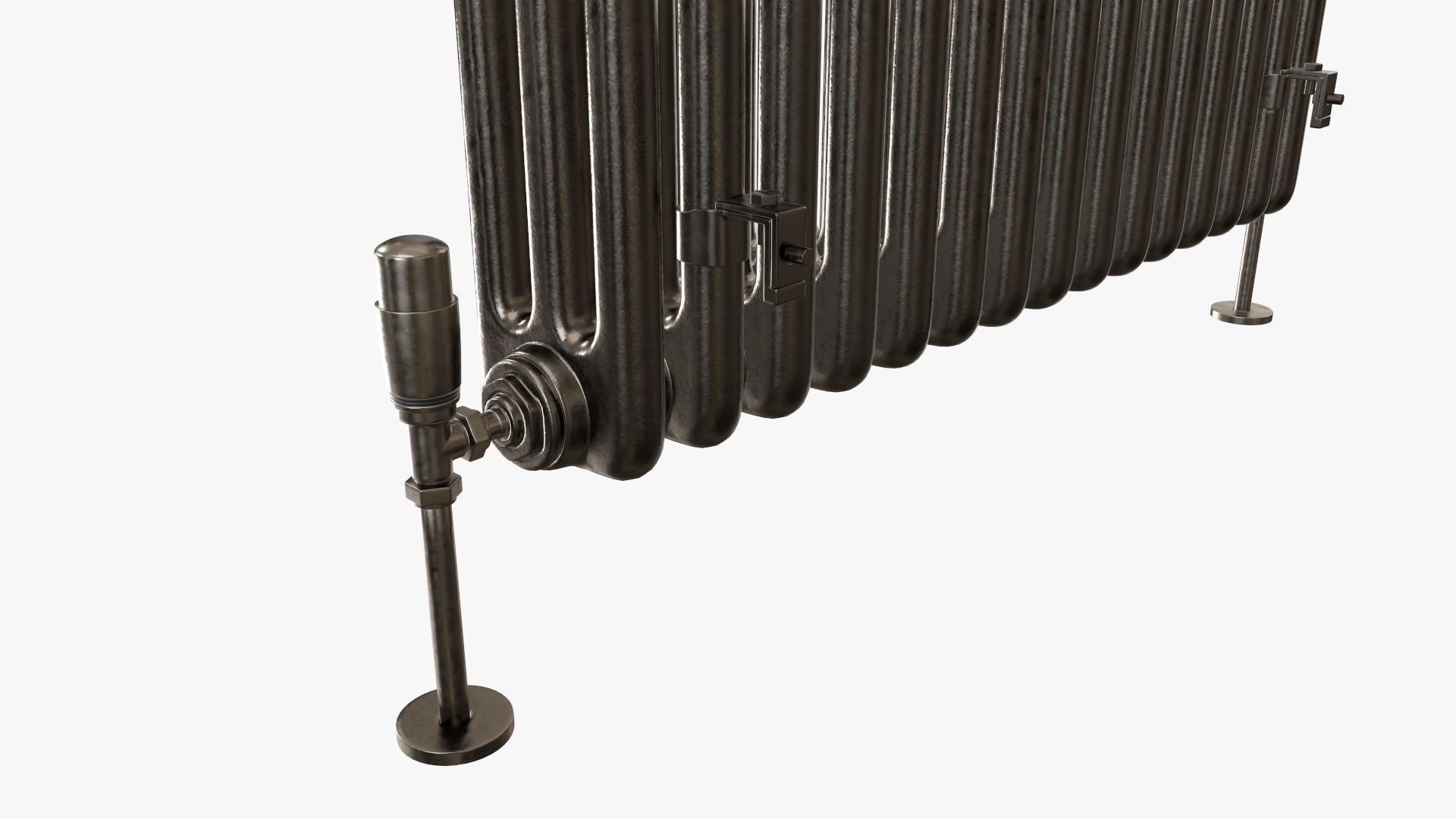 Column bare radiator horizontal 02 3D model_2
