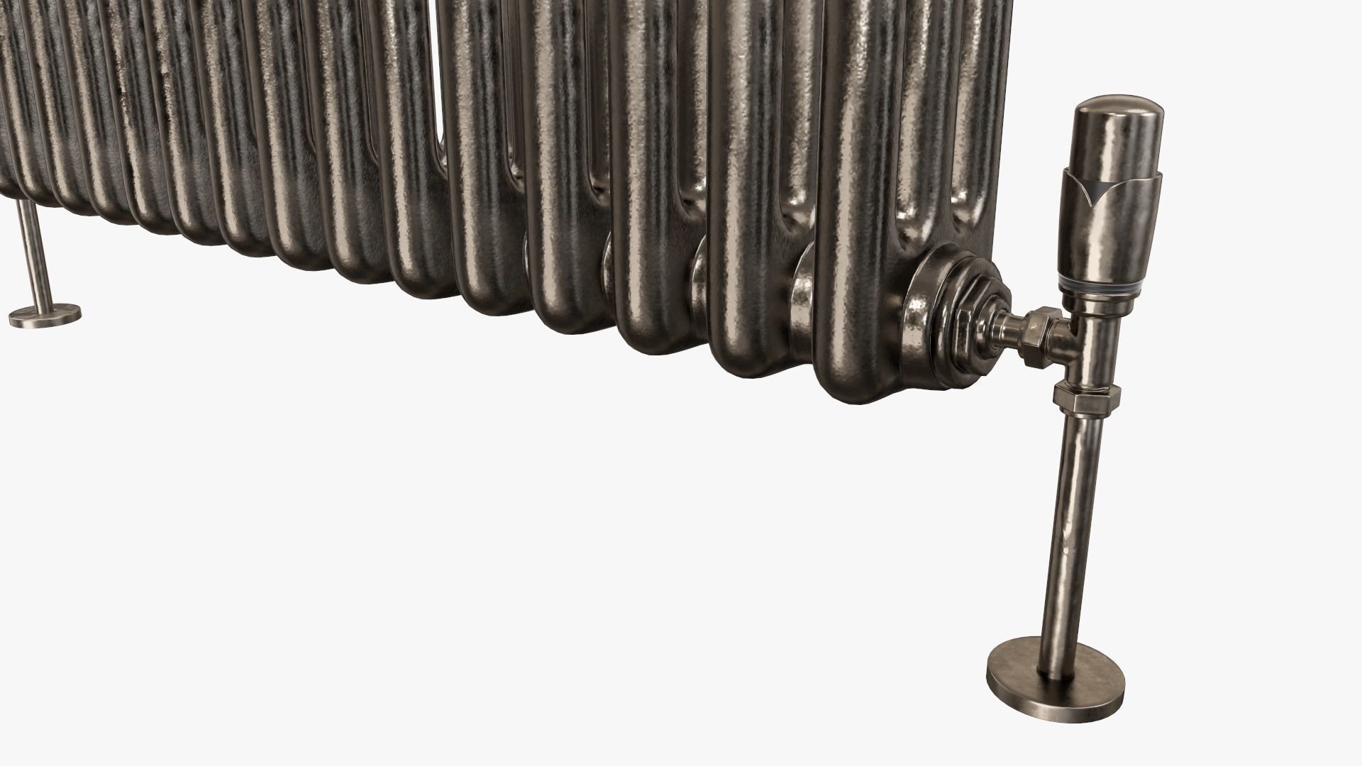 Column bare radiator horizontal 02 3D model_3
