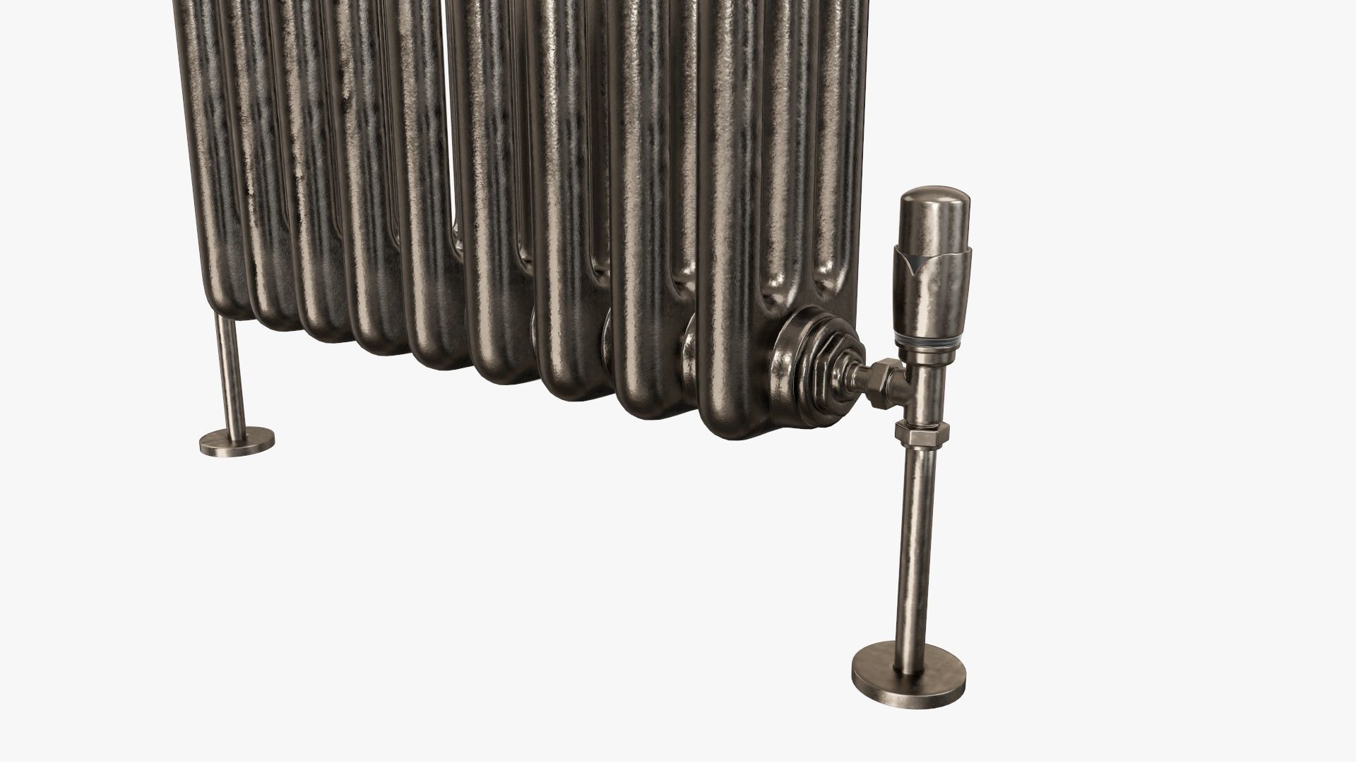 Column bare radiator horizontal 03 3D model_3