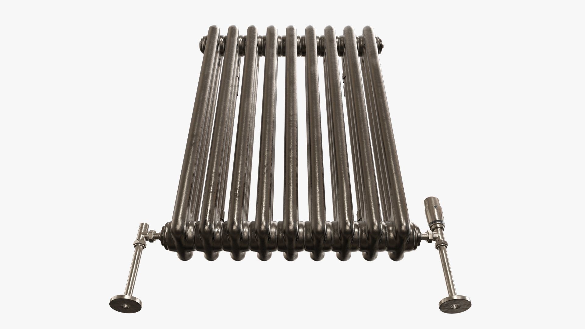 Column bare radiator horizontal 03 3D model_9