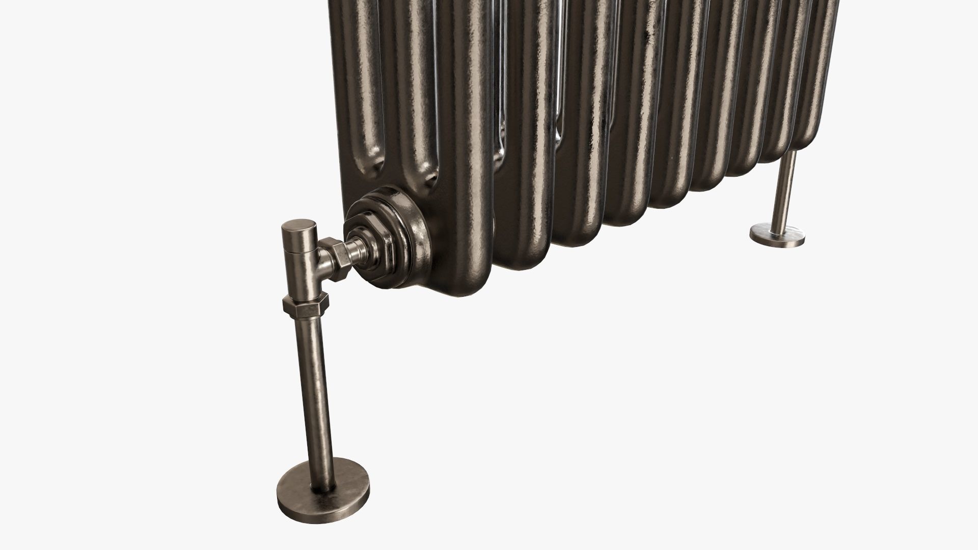 Column bare radiator horizontal 03 3D model_5