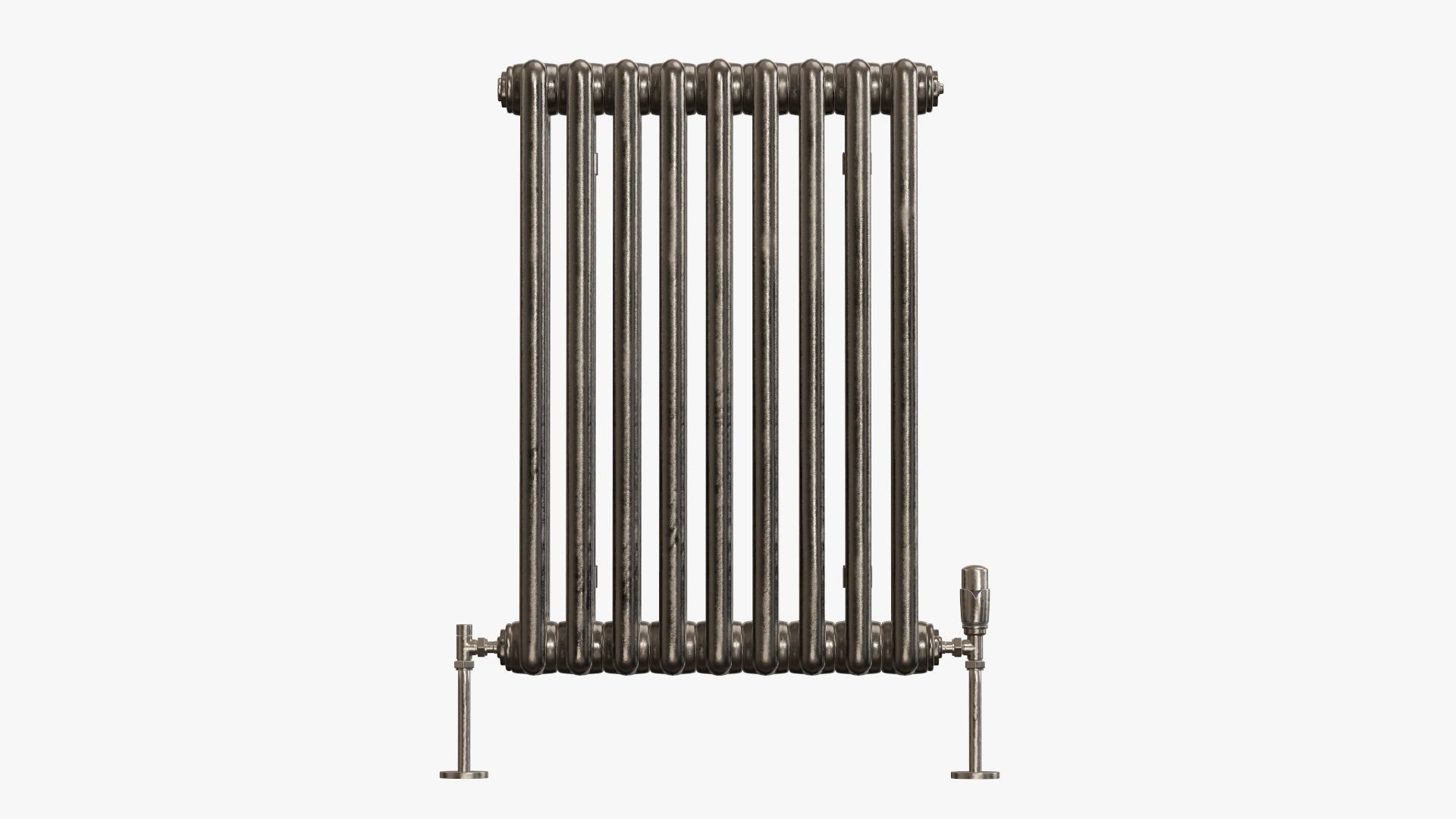 Column bare radiator horizontal 03 3D model_6