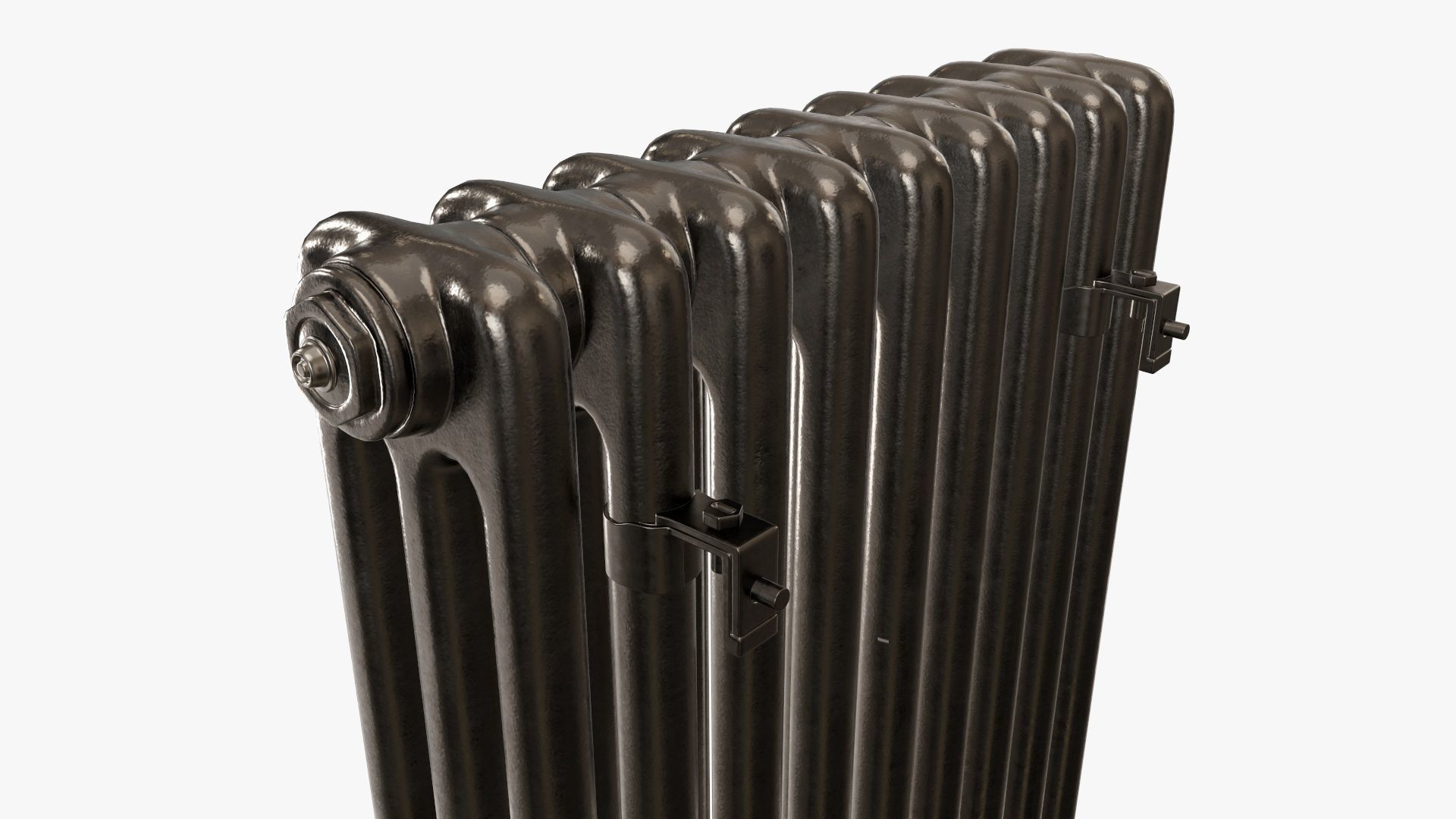Column bare radiator horizontal 03 3D model_4