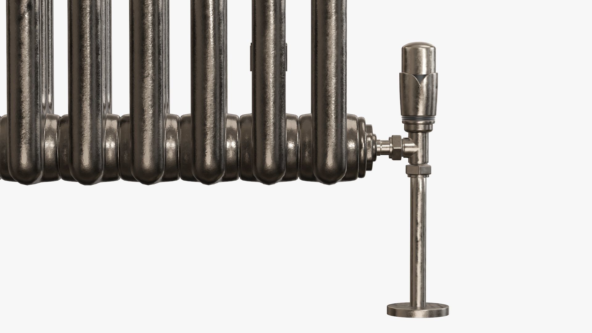 Column bare radiator horizontal 03 3D model_7