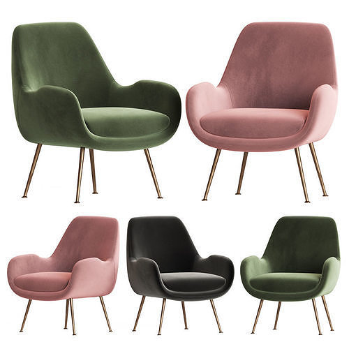 Moby Accent Chair Made 3D model
