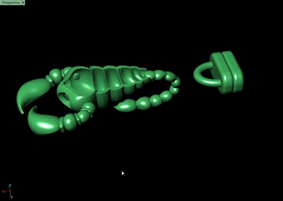 Scorpion bracletes 3D print model_12