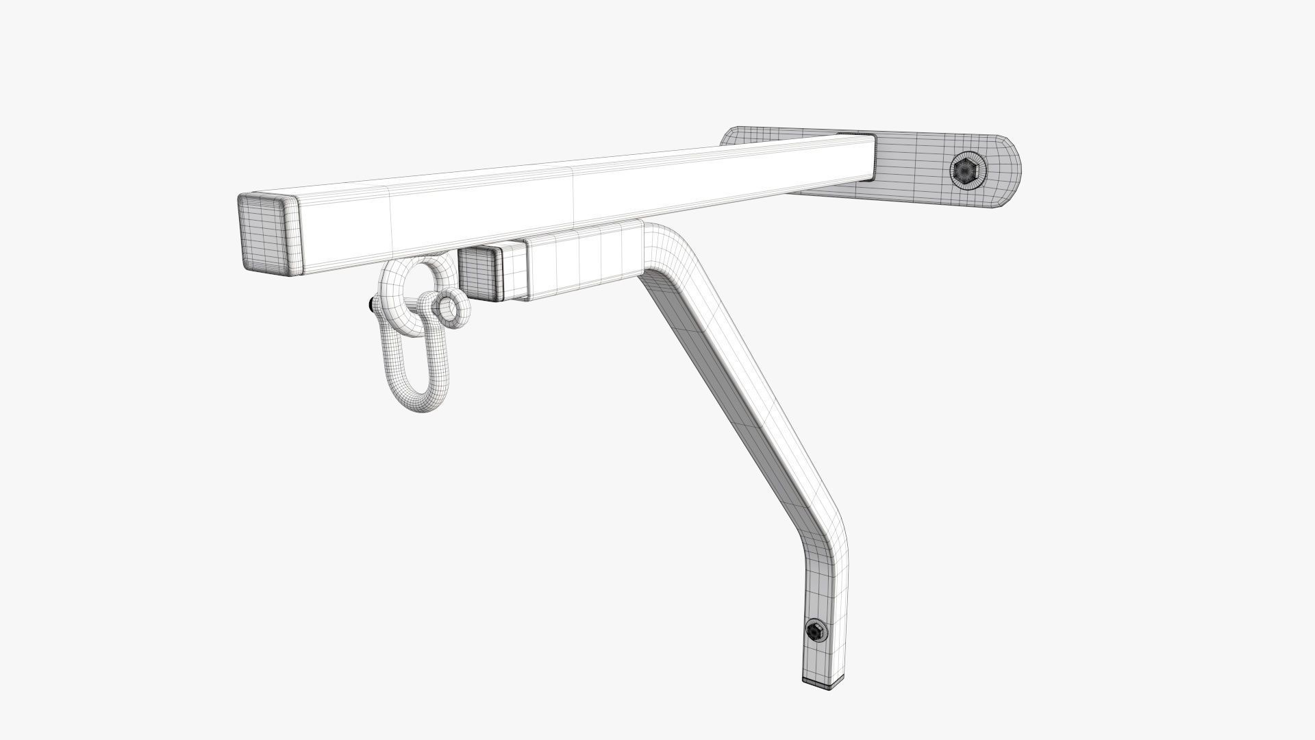 Punch bag wall bracket mount 3D model_8