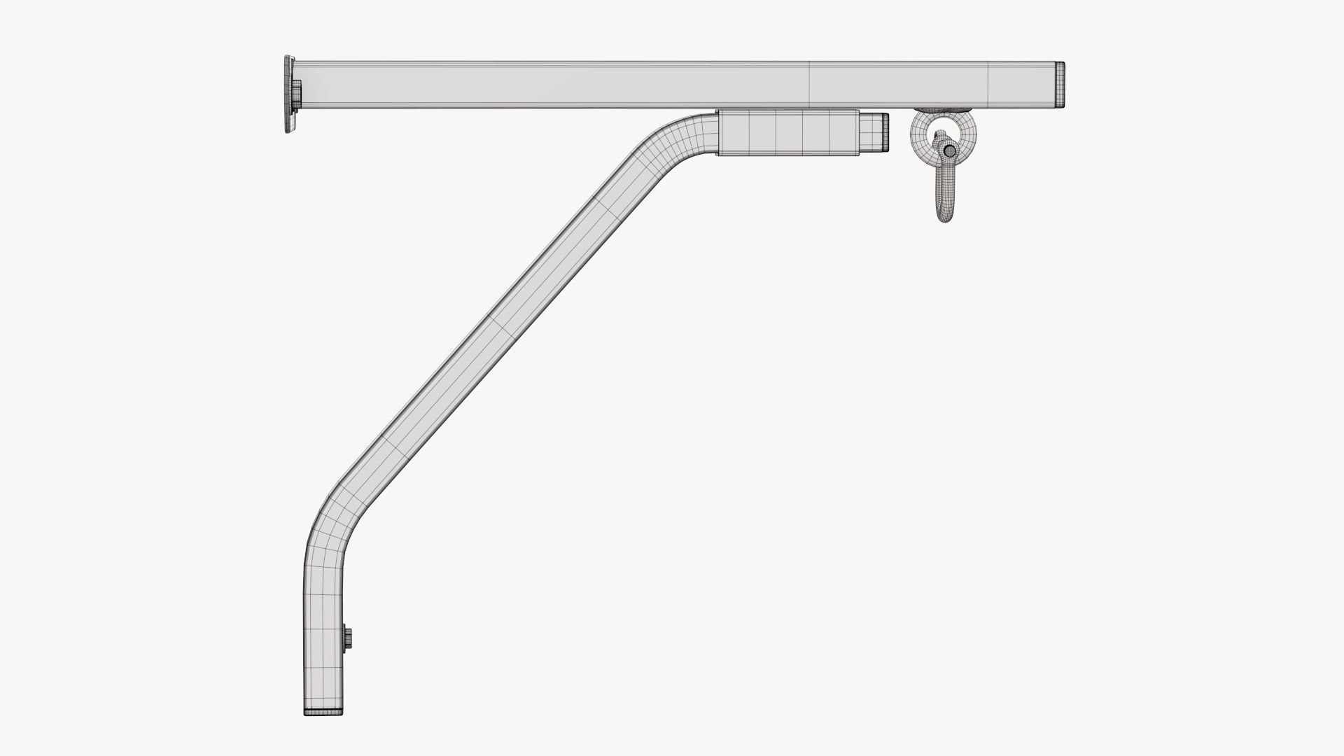 Punch bag wall bracket mount 3D model_11