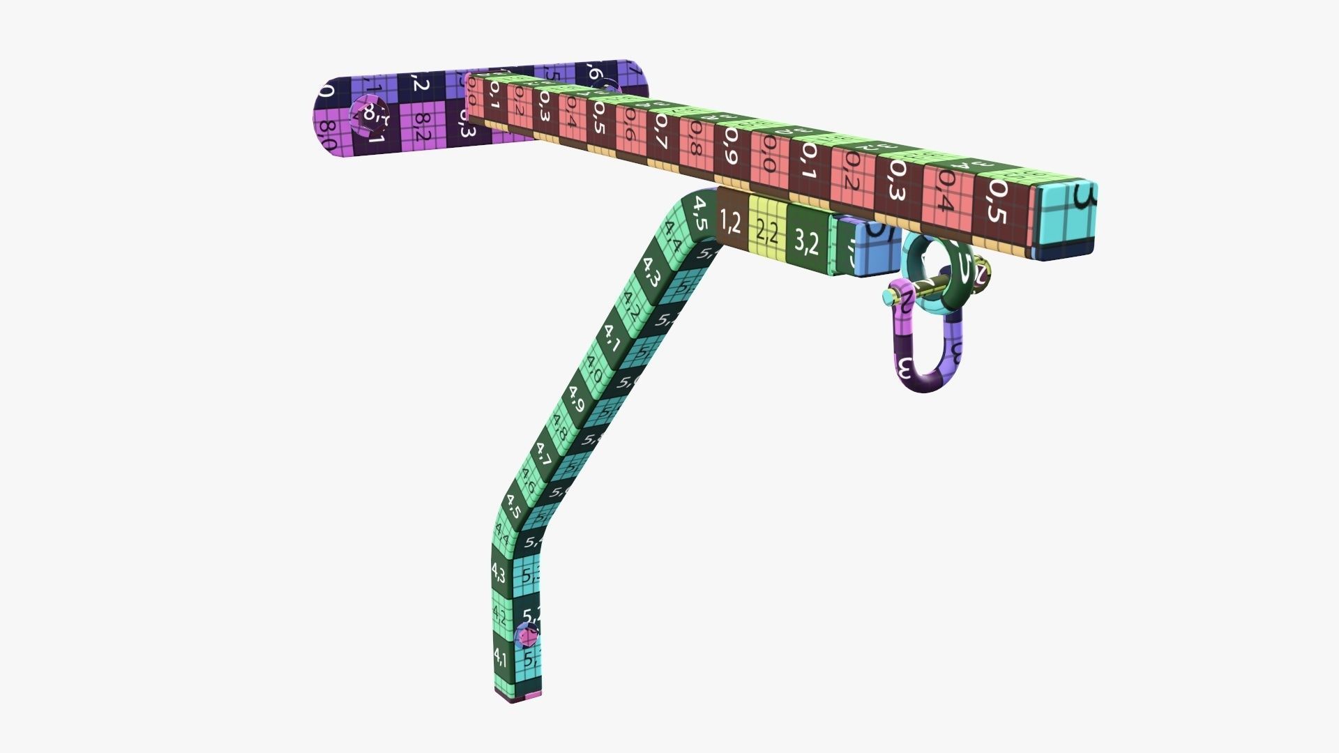 Punch bag wall bracket mount 3D model_13