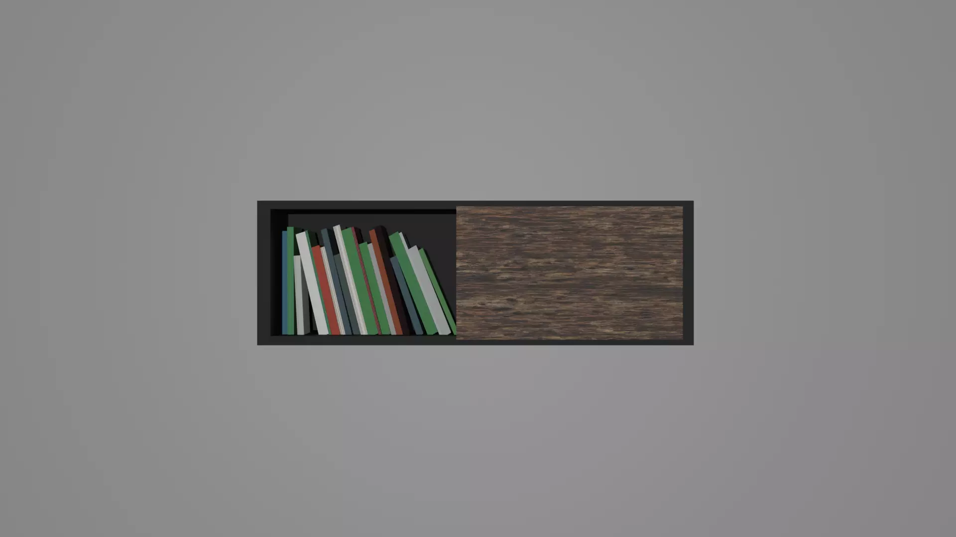 Bookshelf book shelf with books in it 3D model_0