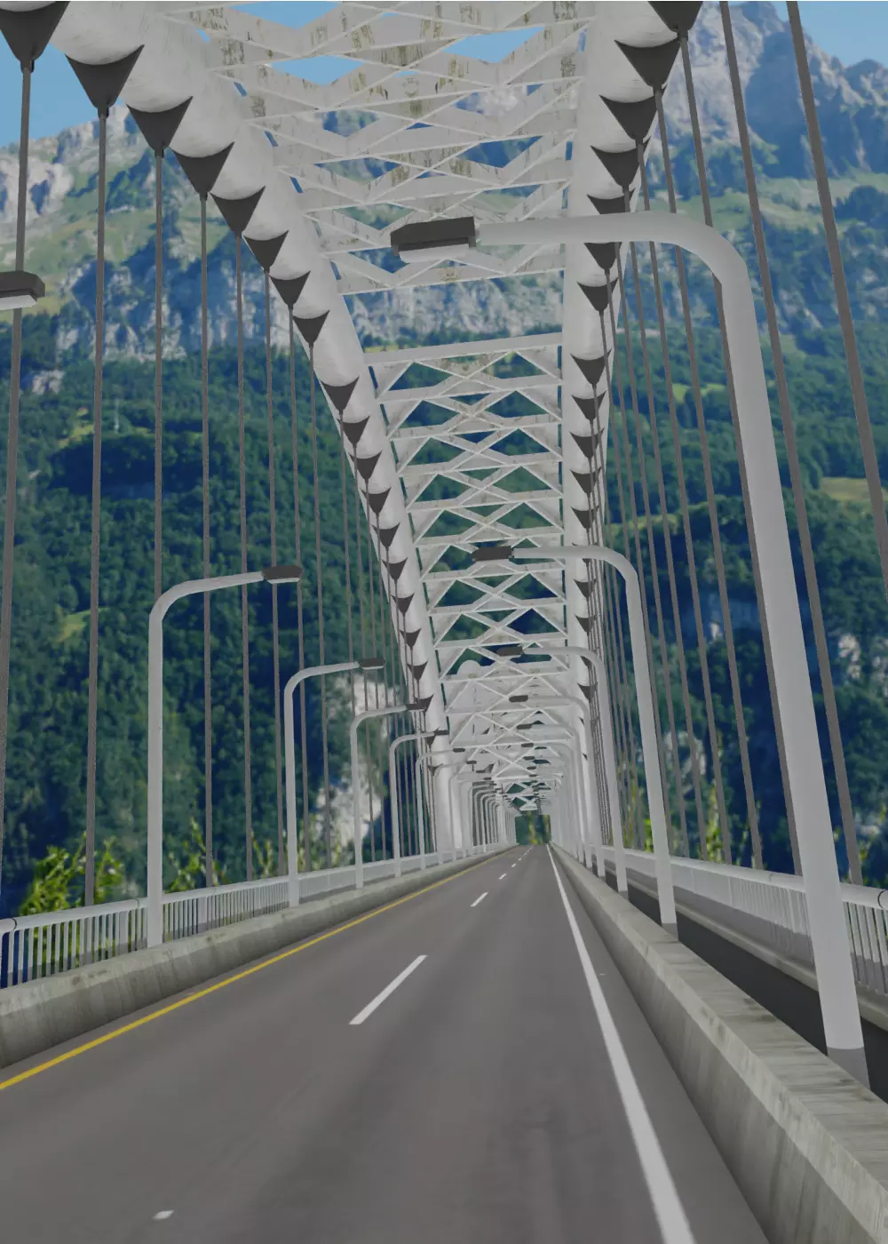 Suspension Bridge Free 3D model